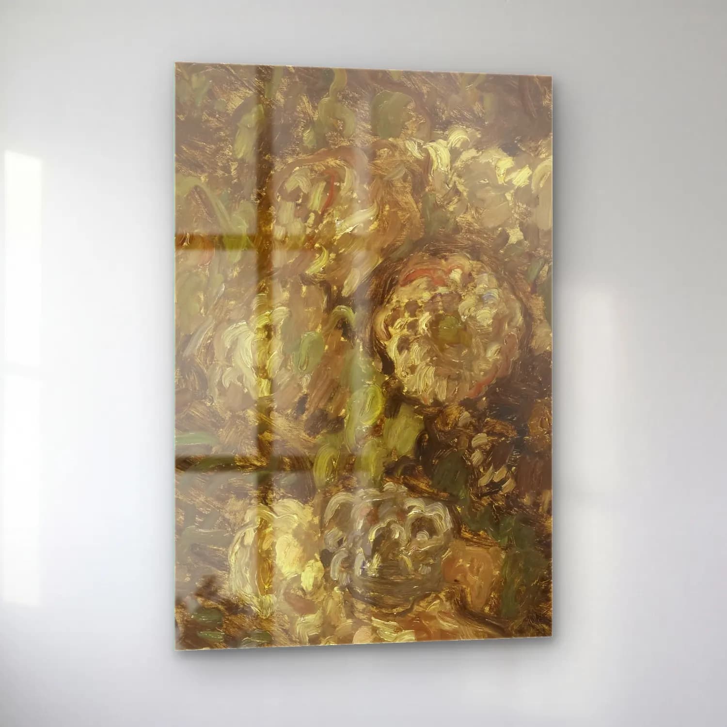 Claude Monet – Bloemen cam tablo — sol açıdan görünüm