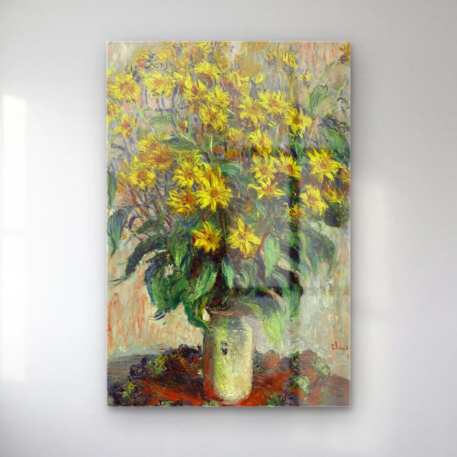 Claude Monet – Jerusalem Artichoke Flowers cam tablo — Claude Monet – Jerusalem Artichoke Flowers — empresyonist ayçiçekleri