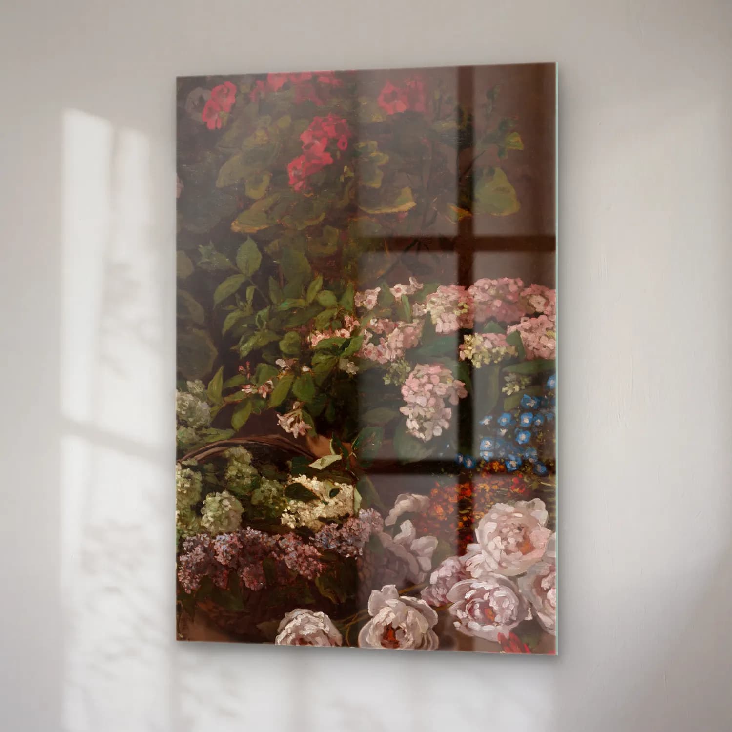 Claude Monet – Spring Flowers cam tablo — sağ açıdan görünüm