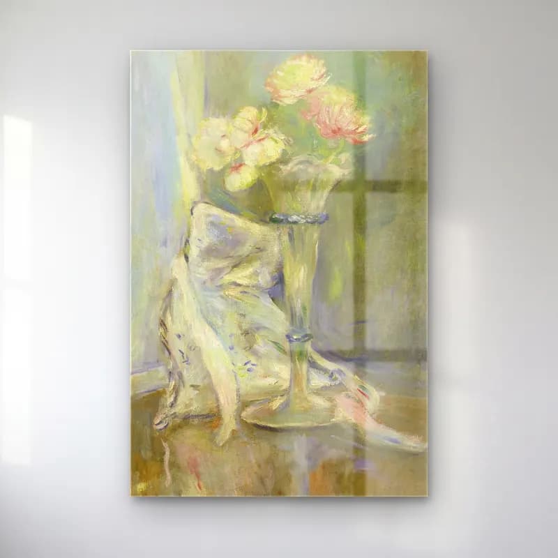 Berthe Morisot – Anémones roses cam tablo — Berthe Morisot – Anémones roses — empresyonist vazo