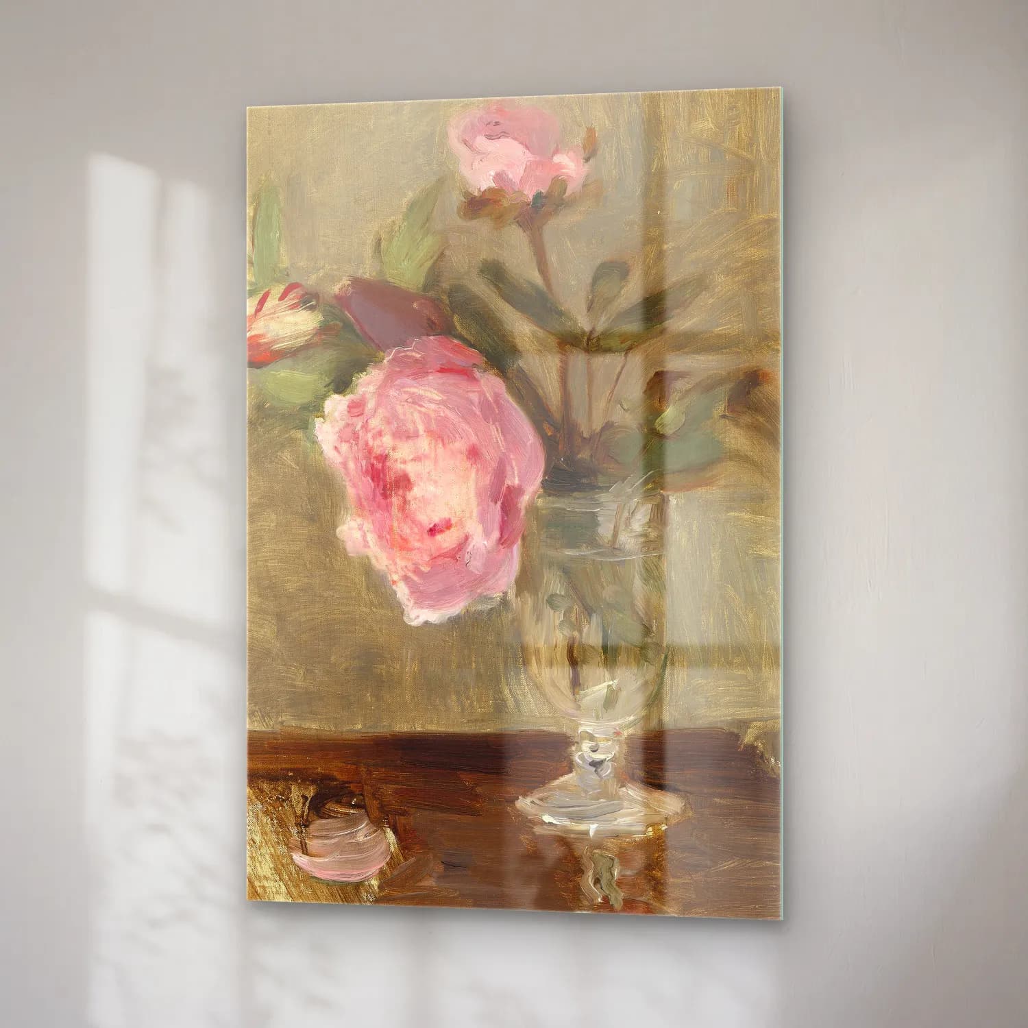 Berthe Morisot – Peonies cam tablo — sağ açıdan görünüm