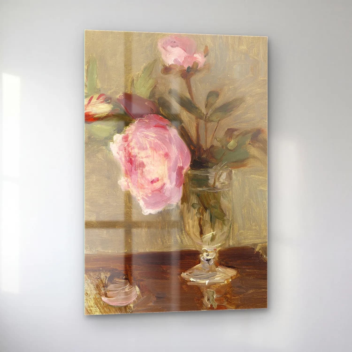 Berthe Morisot – Peonies cam tablo — sol açıdan görünüm