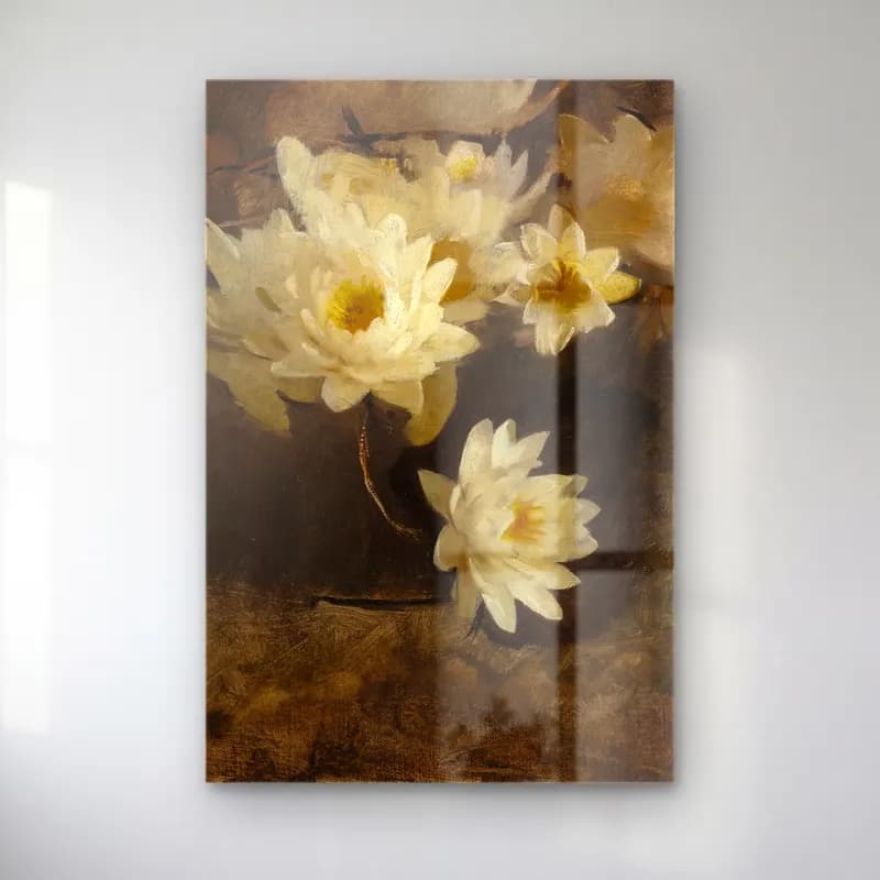 Abbott Handerson Thayer – Water Lilies cam tablo — Abbott Handerson Thayer – Water Lilies — yağlı boya nilüfer göleti