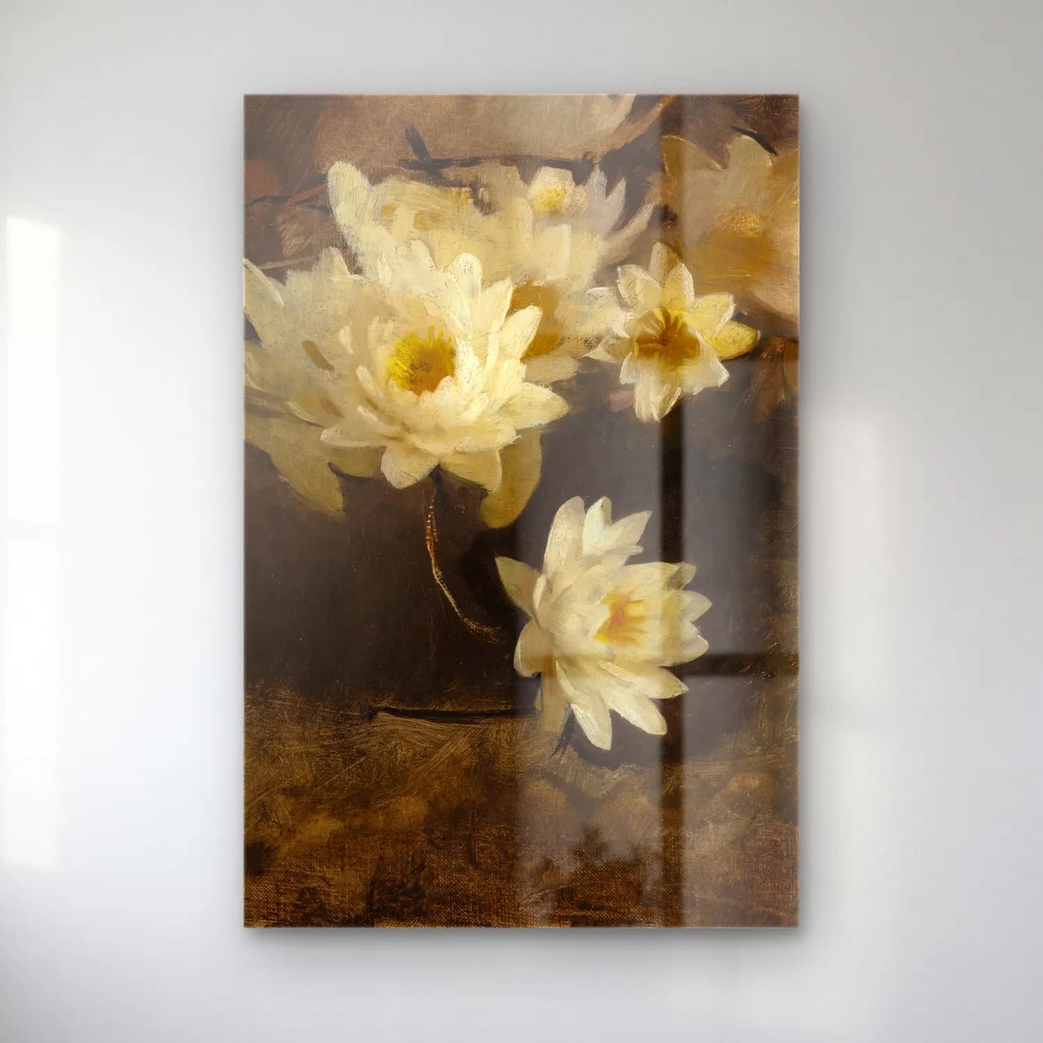 Abbott Handerson Thayer – Water Lilies cam tablo — Abbott Handerson Thayer – Water Lilies — yağlı boya nilüfer göleti