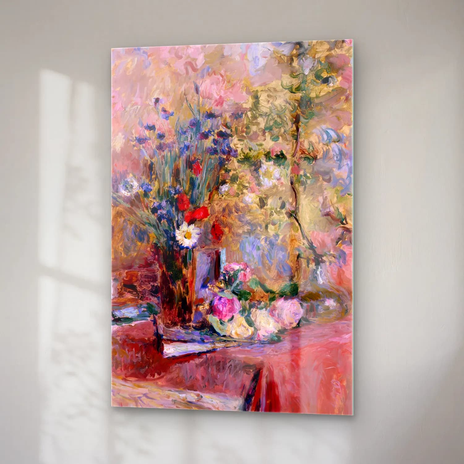 Édouard Vuillard – Vazoda Çiçek Buketi cam tablo — sağ açıdan görünüm