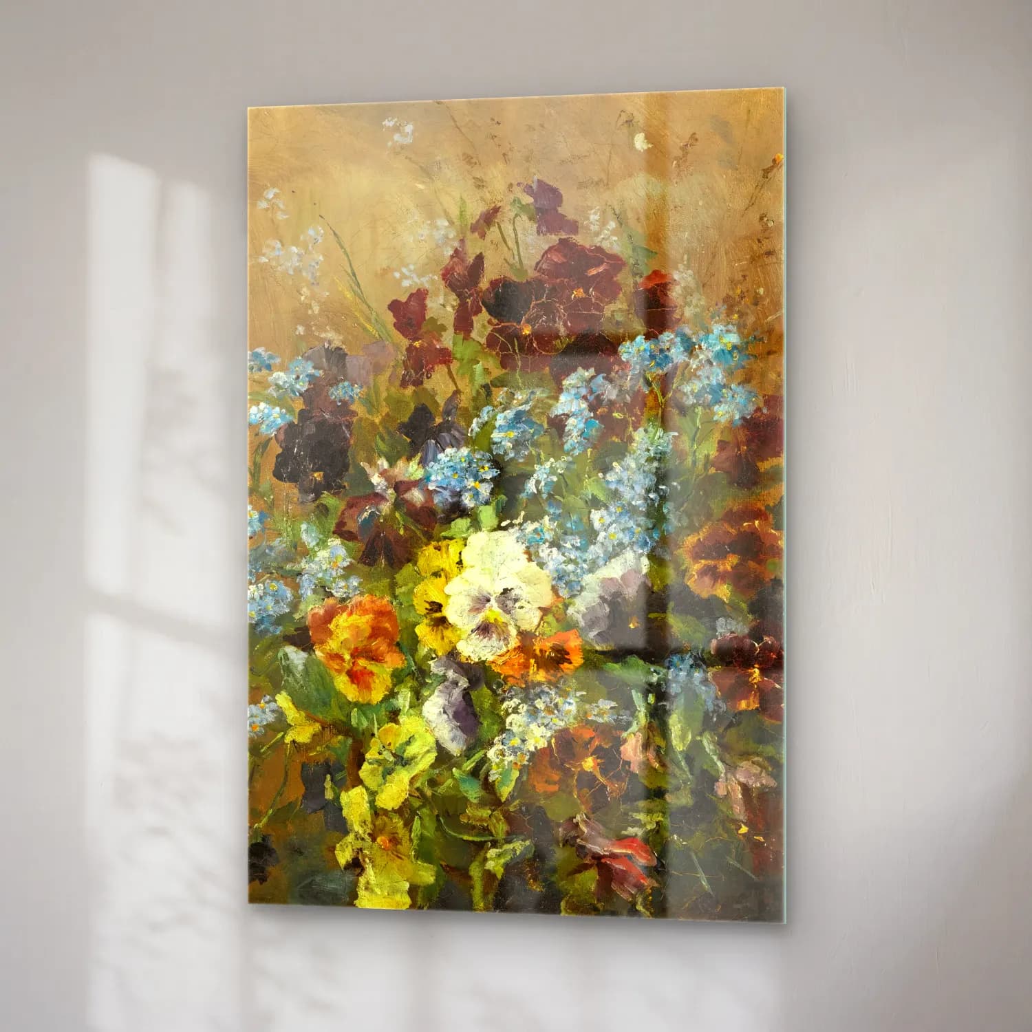 Olga Wisinger-Florian – Still Leben Mit Stiefmütterchen (Still Life With Pansies) cam tablo — sağ açıdan görünüm