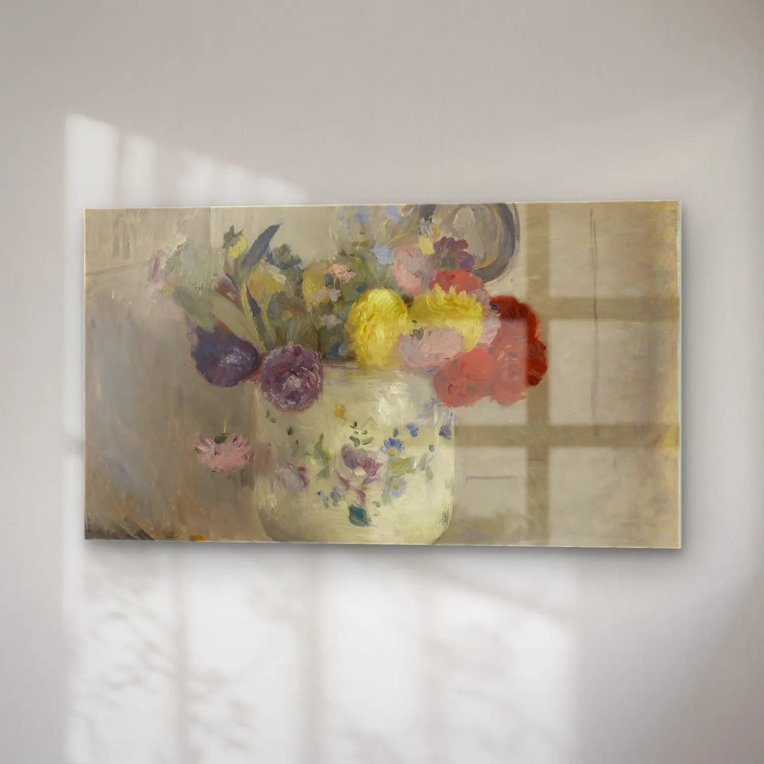 Berthe Morisot – Dahlias cam tablo — sağ açıdan görünüm