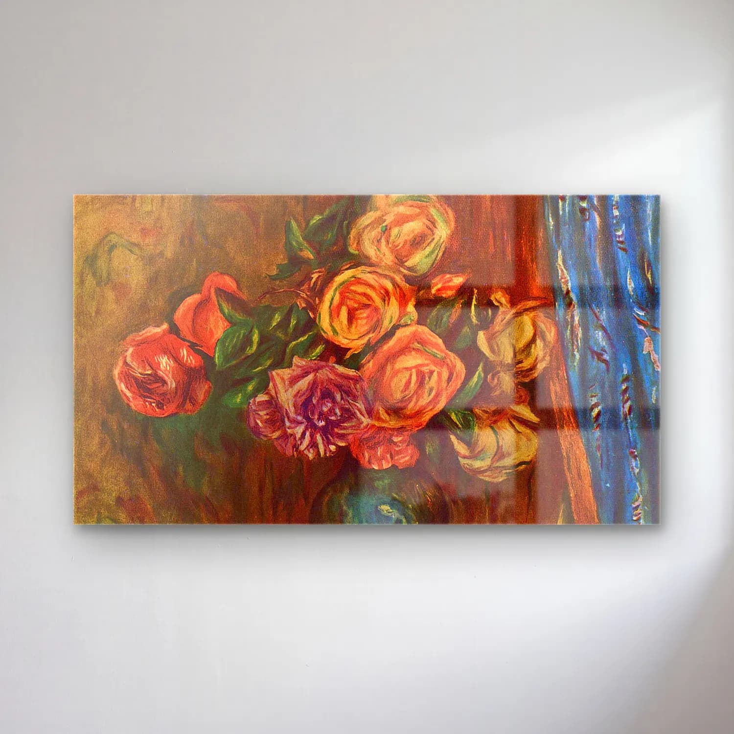 Pierre-Auguste Renoir – Still life Roses cam tablo — Pierre-Auguste Renoir – Still life Roses — empresyonist güller