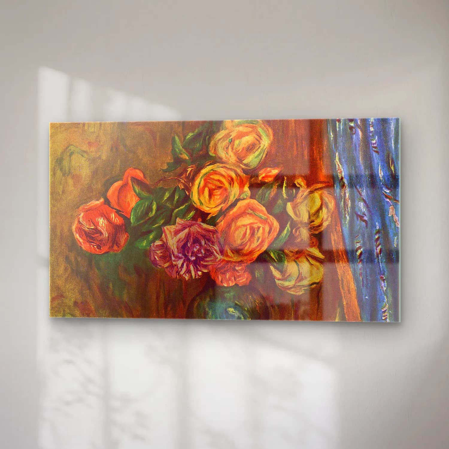Pierre-Auguste Renoir – Still life Roses cam tablo — sağ açıdan görünüm