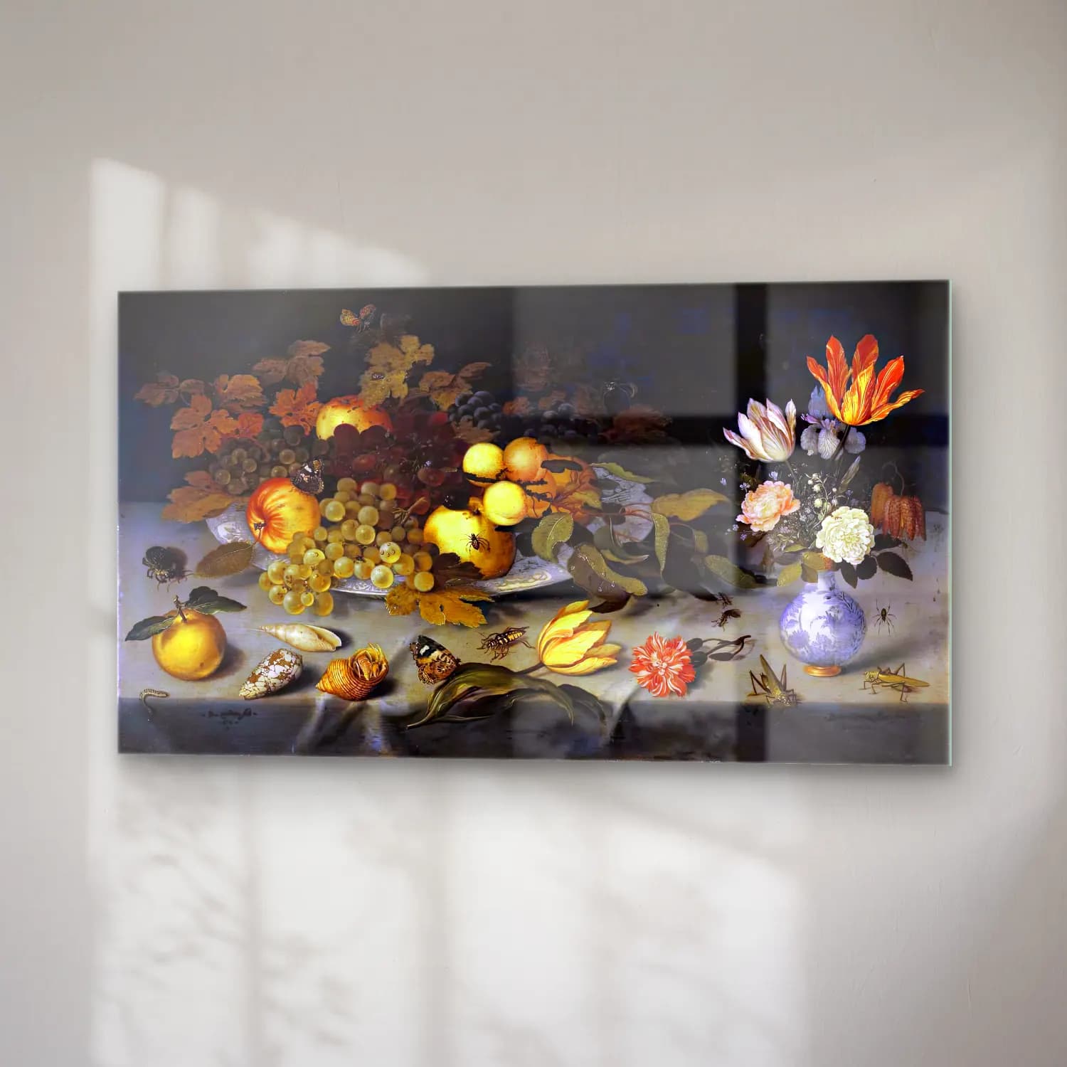 Balthasar van der Ast – Flowers and Fruit cam tablo — sağ açıdan görünüm