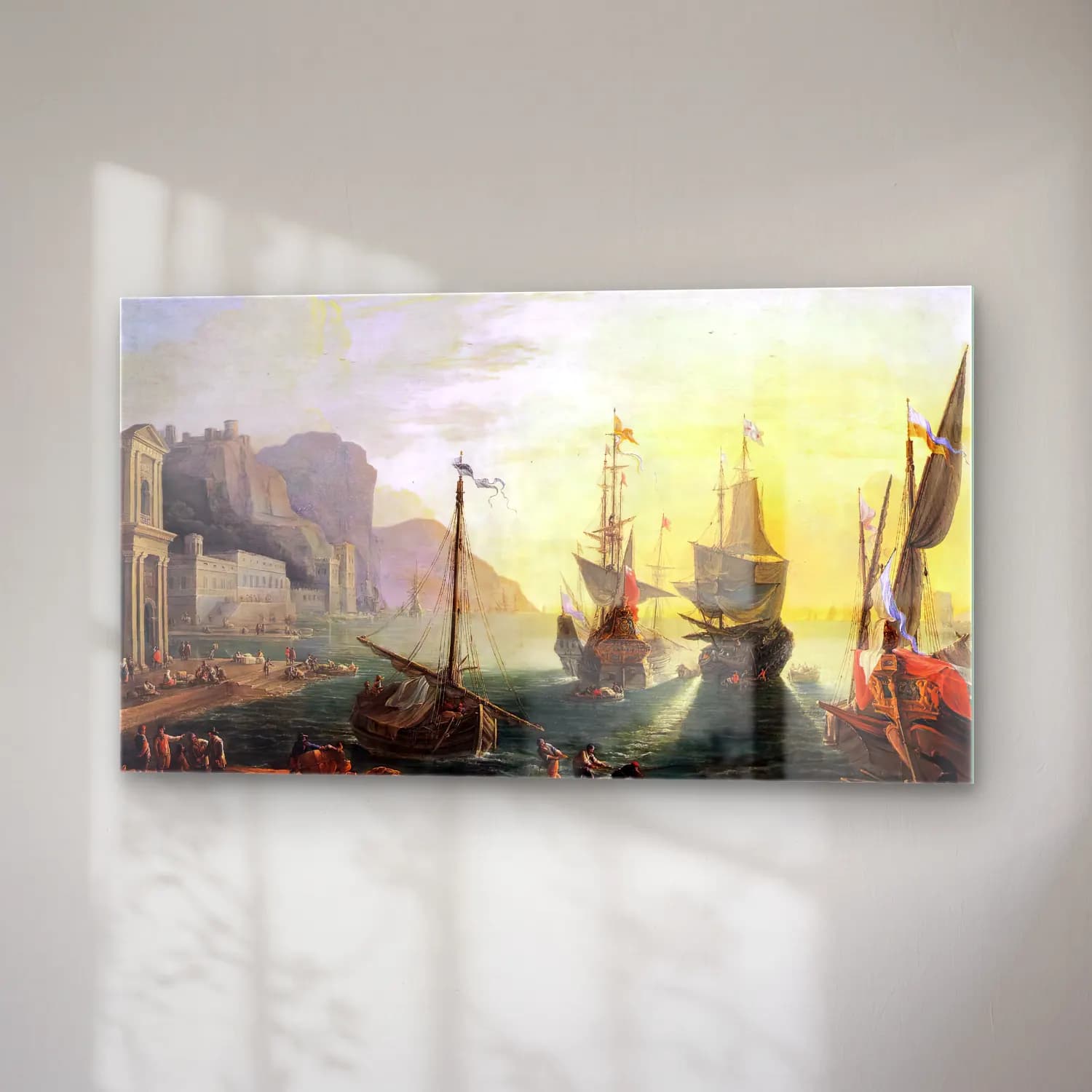 Adrien Manglard – View of a Southern Port cam tablo — sağ açıdan görünüm