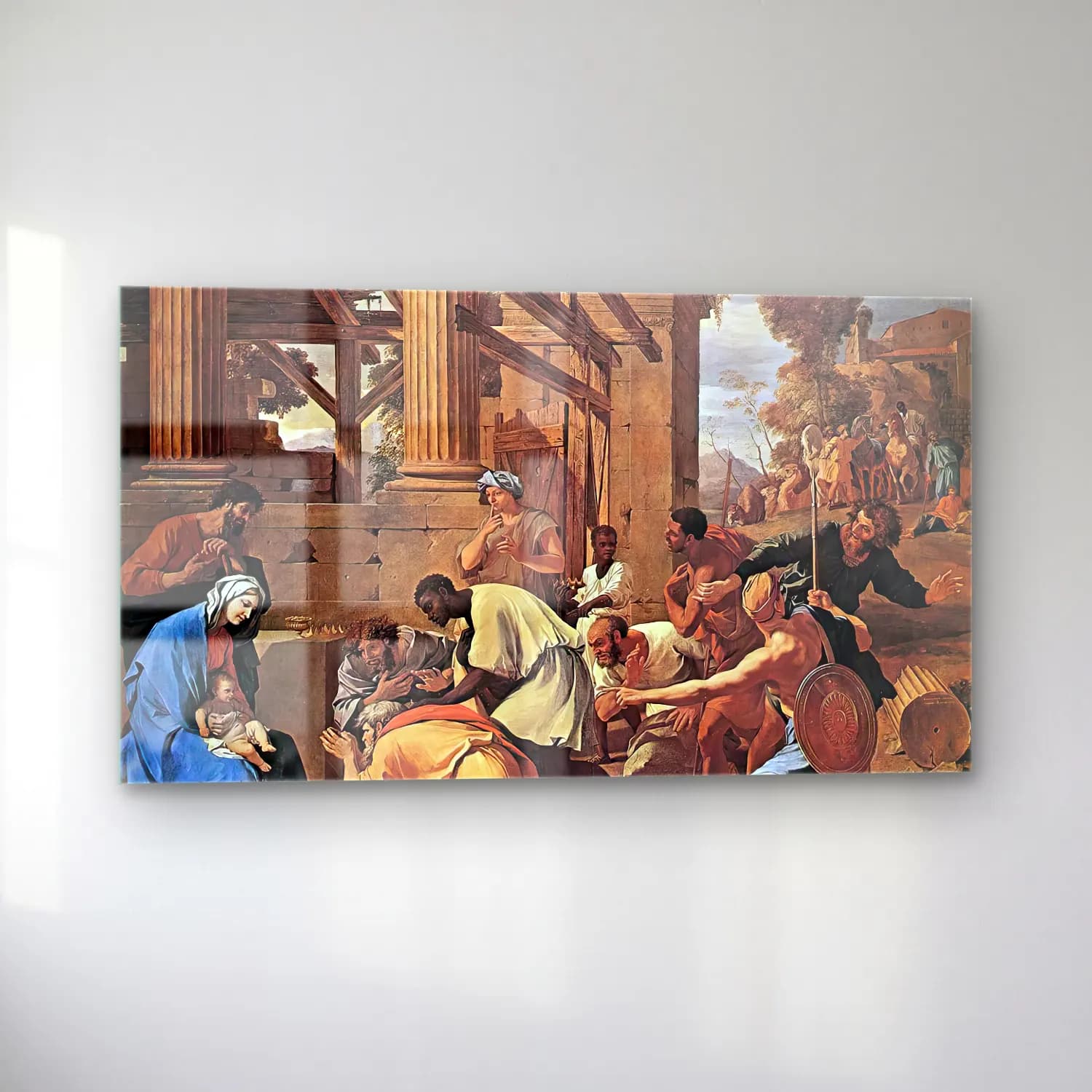 Nicolas Poussin – Adoration of the Magi cam tablo — sol açıdan görünüm