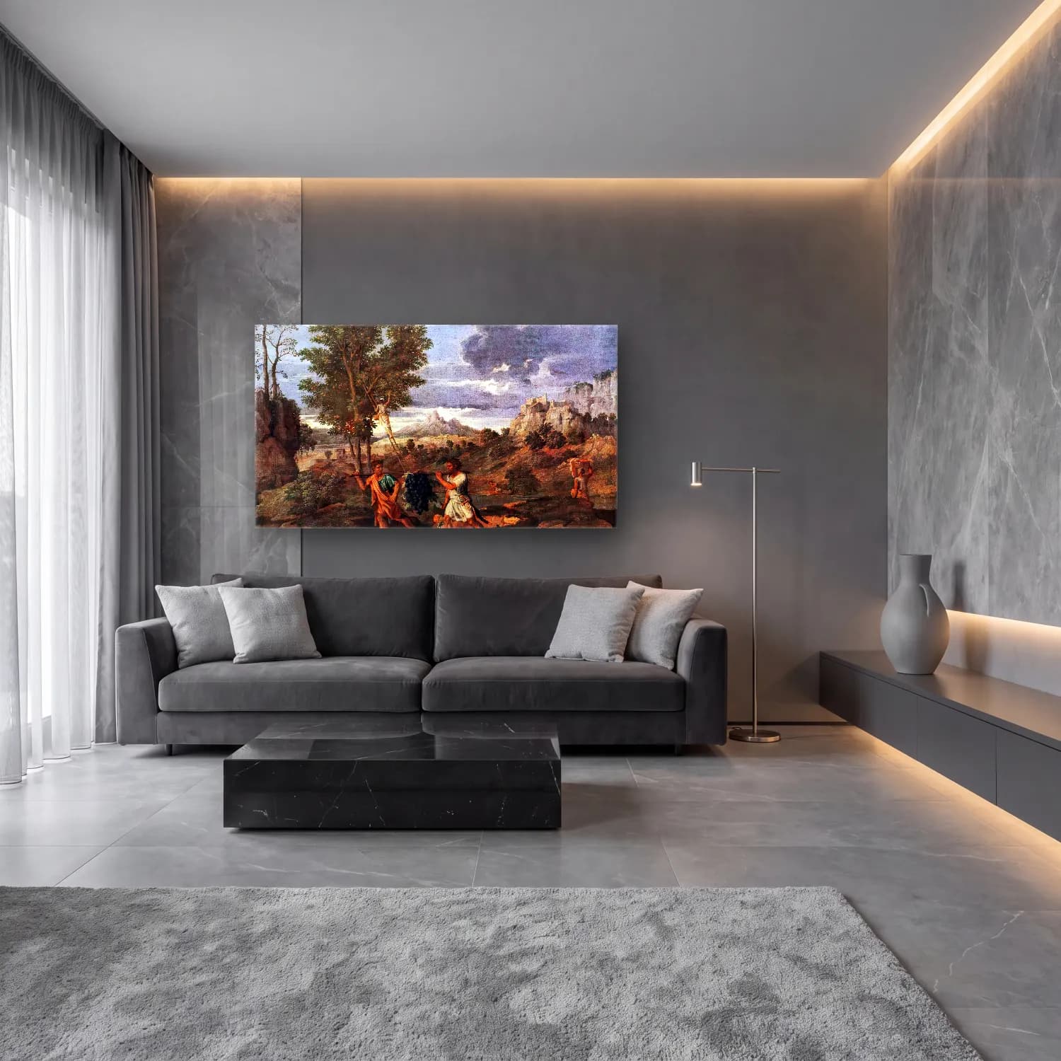 Nicolas Poussin – Autumn cam tablo — lüks salon duvarında
