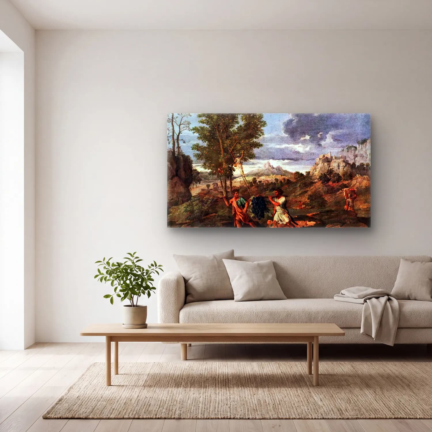 Nicolas Poussin – Autumn cam tablo — açık renk salonda