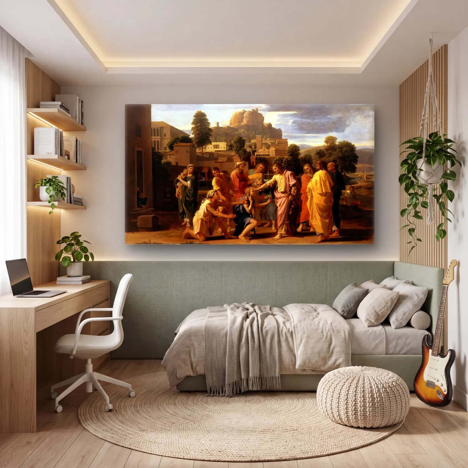 Nicolas Poussin – Christ Healing the Blind cam tablo — genç odasında