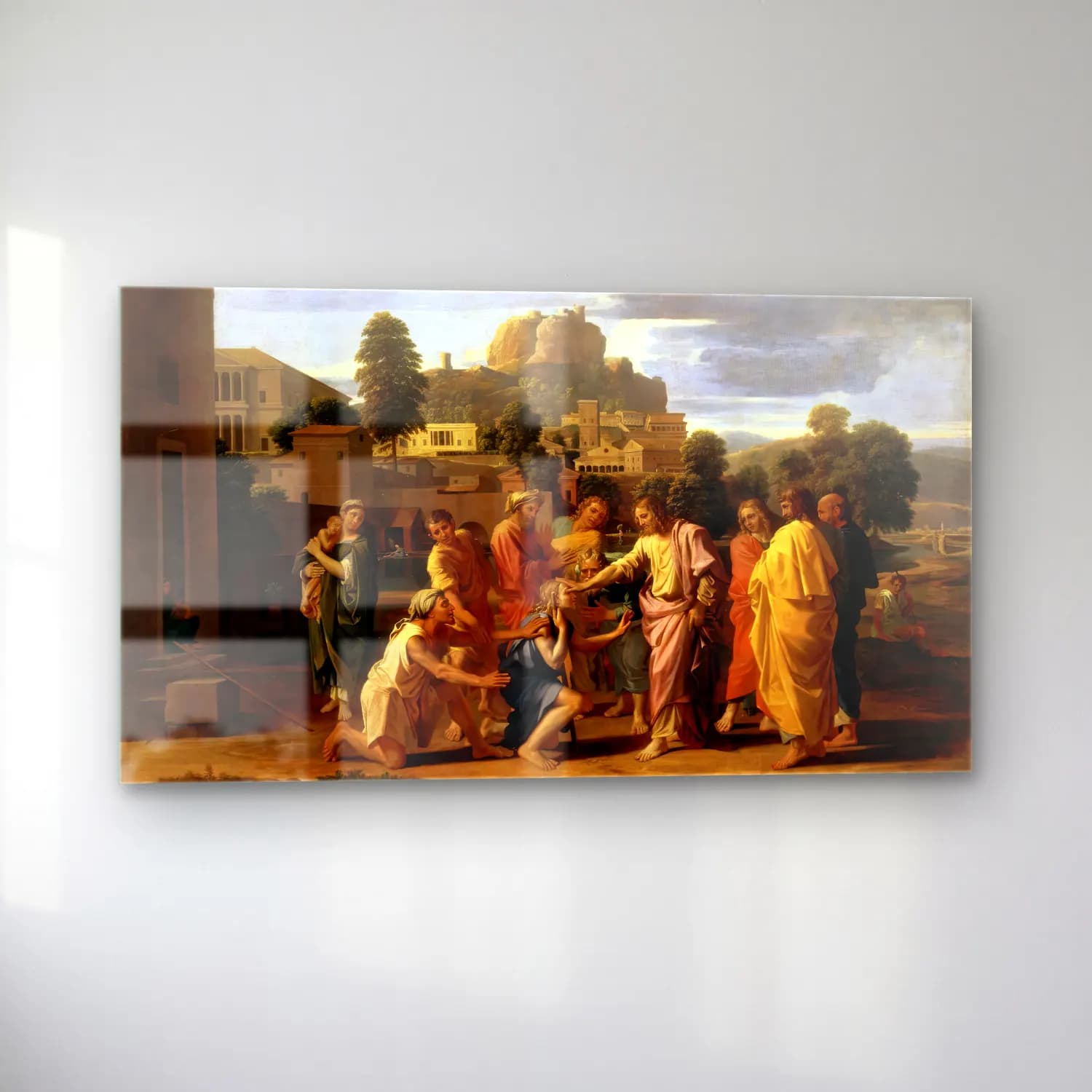Nicolas Poussin – Christ Healing the Blind cam tablo — sol açıdan görünüm