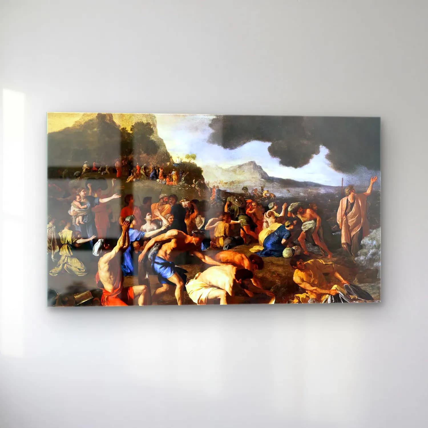 Nicolas Poussin – Crossing of the Red Sea cam tablo — sol açıdan görünüm