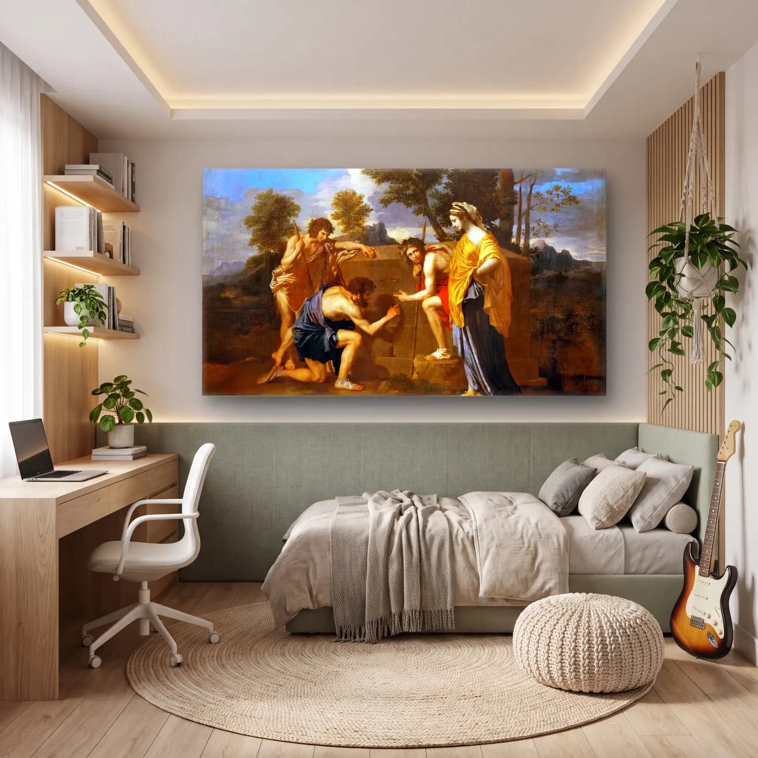 Nicolas Poussin – Et in Arcadia Ego II cam tablo — genç odasında