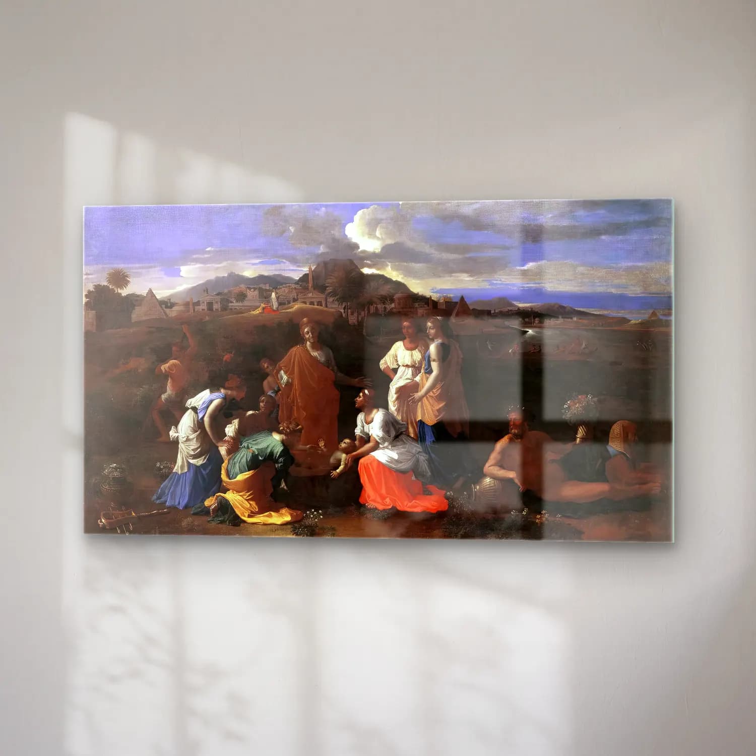 Nicolas Poussin – Finding of Moses II cam tablo — sağ açıdan görünüm