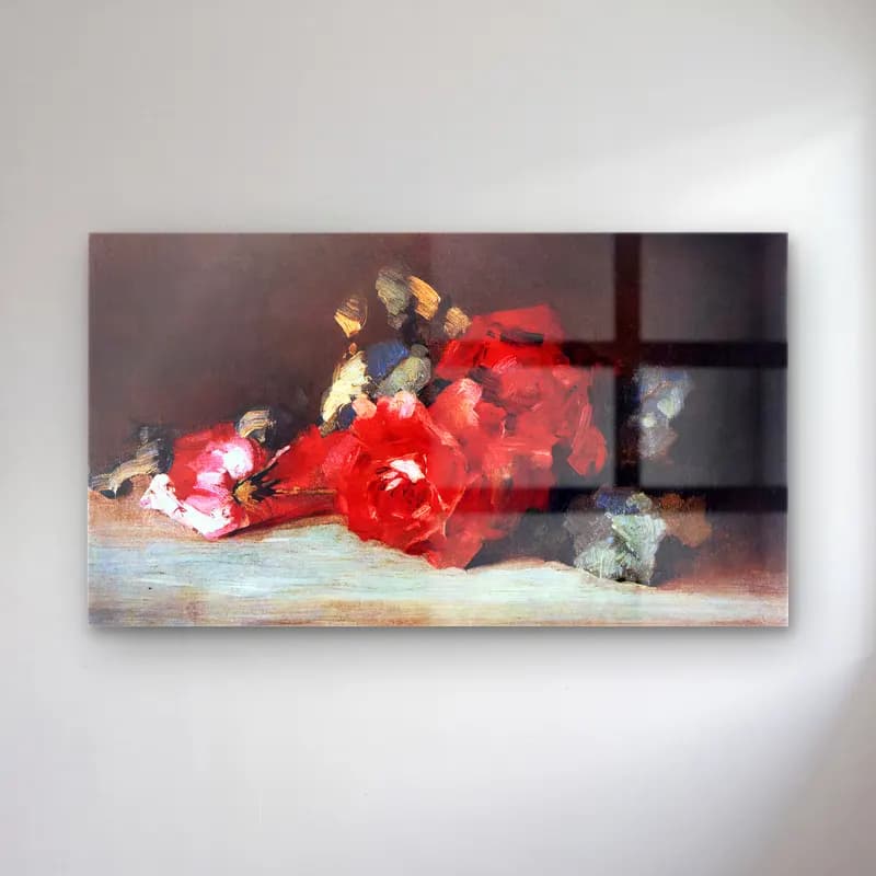 Károly Ferenczy – Cut Roses cam tablo — Károly Ferenczy – Cut Roses — empresyonist güller