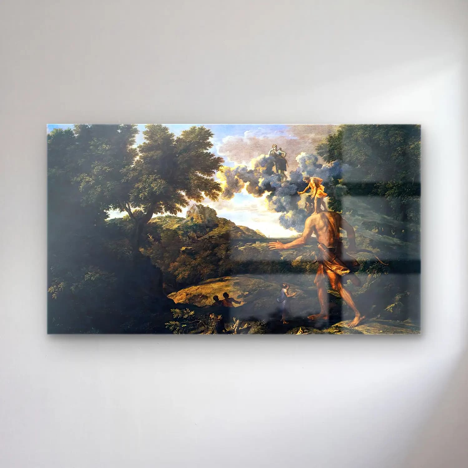Nicolas Poussin – Landscape with Diana and Orion cam tablo — Nicolas Poussin – Landscape with Diana and Orion — yağlı boya mitolojik sahne