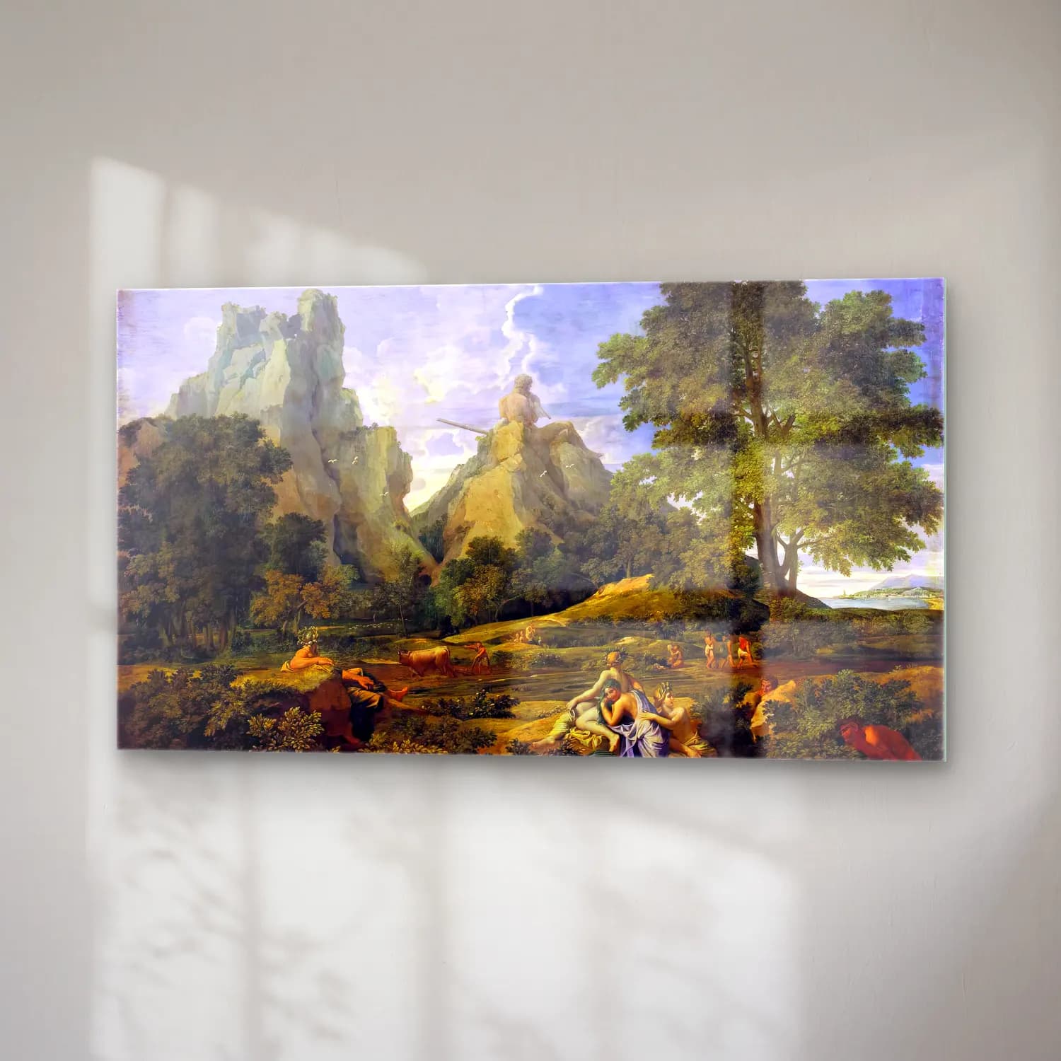 Nicolas Poussin – Landscape with Polyphemus cam tablo — sağ açıdan görünüm