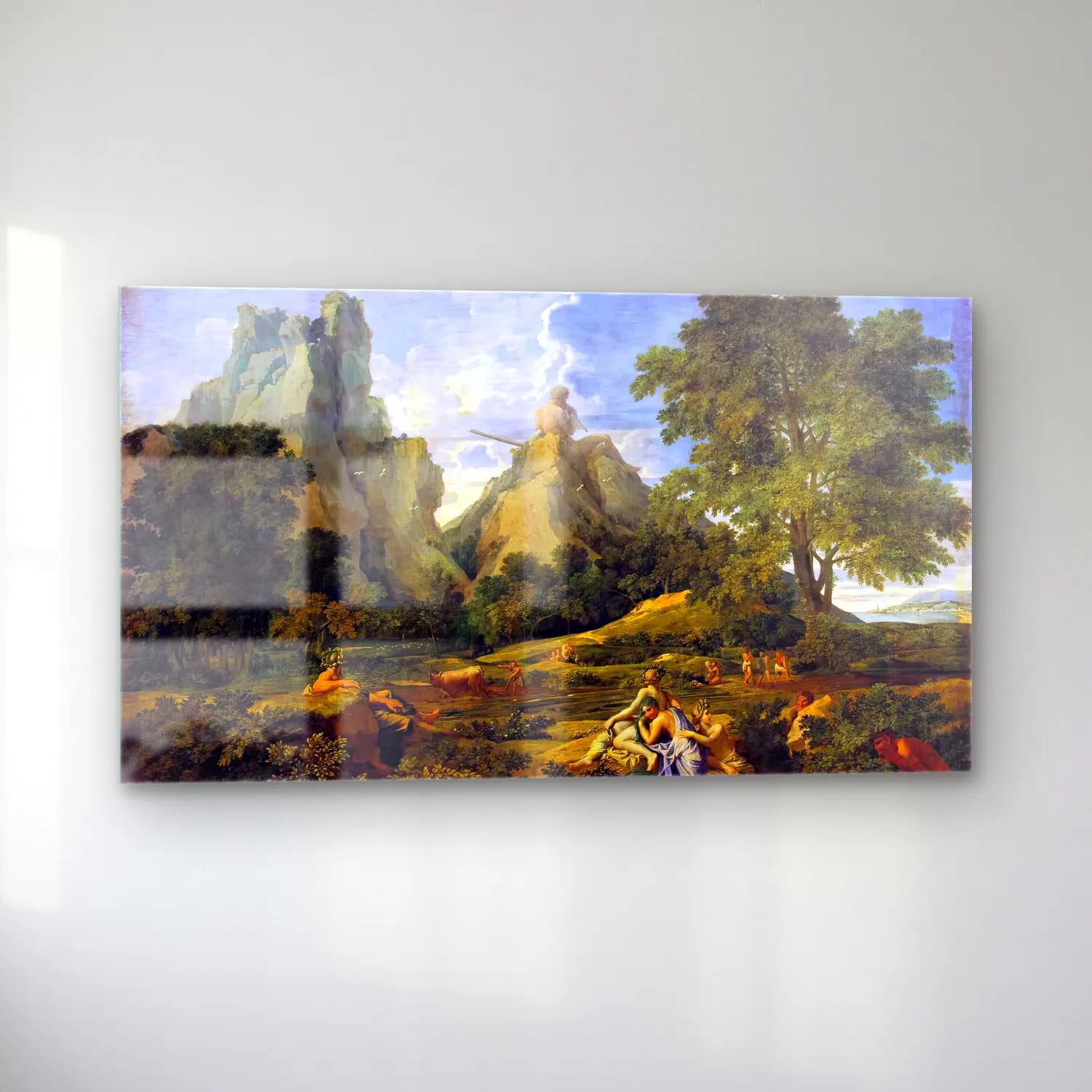 Nicolas Poussin – Landscape with Polyphemus cam tablo — sol açıdan görünüm