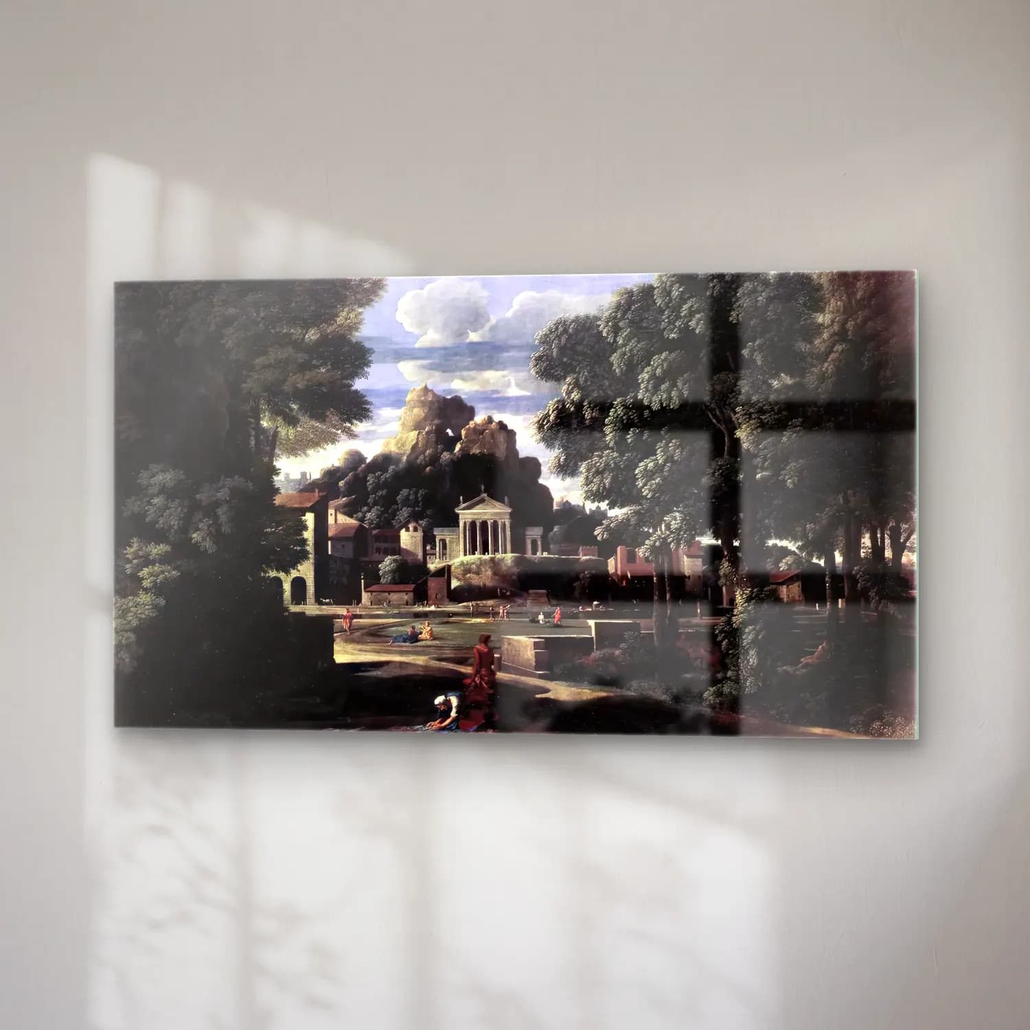 Nicolas Poussin – Landscape with the Gathering of the Ashes of Phocion by his… cam tablo — sağ açıdan görünüm
