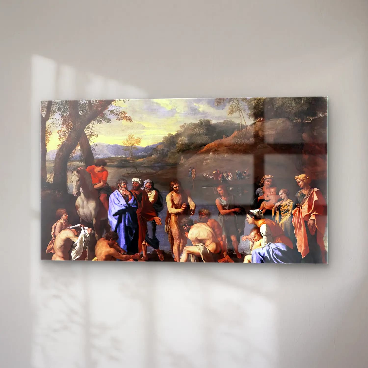 Nicolas Poussin – St John the Baptist Baptizes the People cam tablo — sağ açıdan görünüm