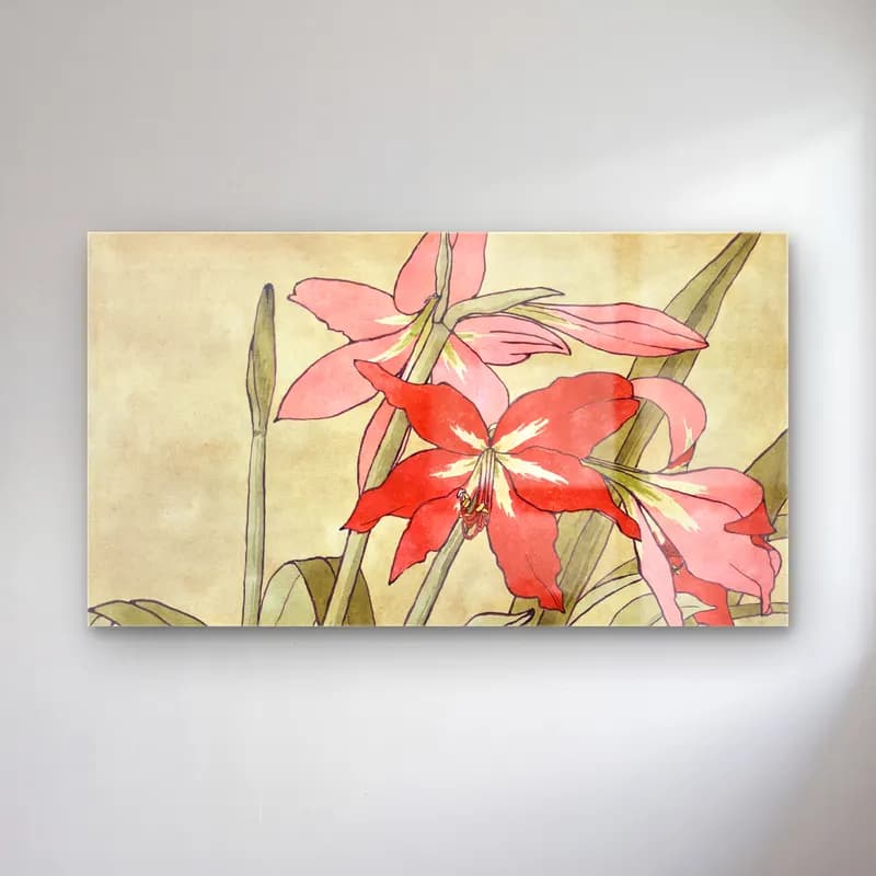 Hannah Borger Overbeck – Amaryllis cam tablo — Hannah Borger Overbeck – Amaryllis — botanik i̇llüstrasyon zambaklar