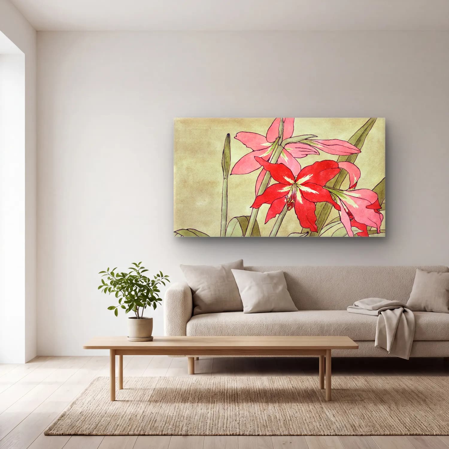 Hannah Borger Overbeck – Amaryllis cam tablo — açık renk salonda