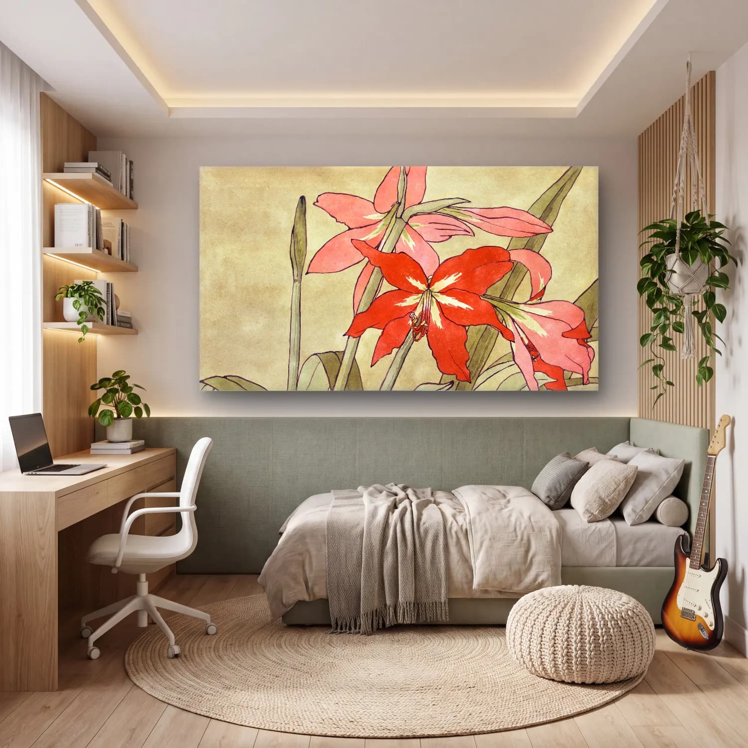 Hannah Borger Overbeck – Amaryllis cam tablo — genç odasında