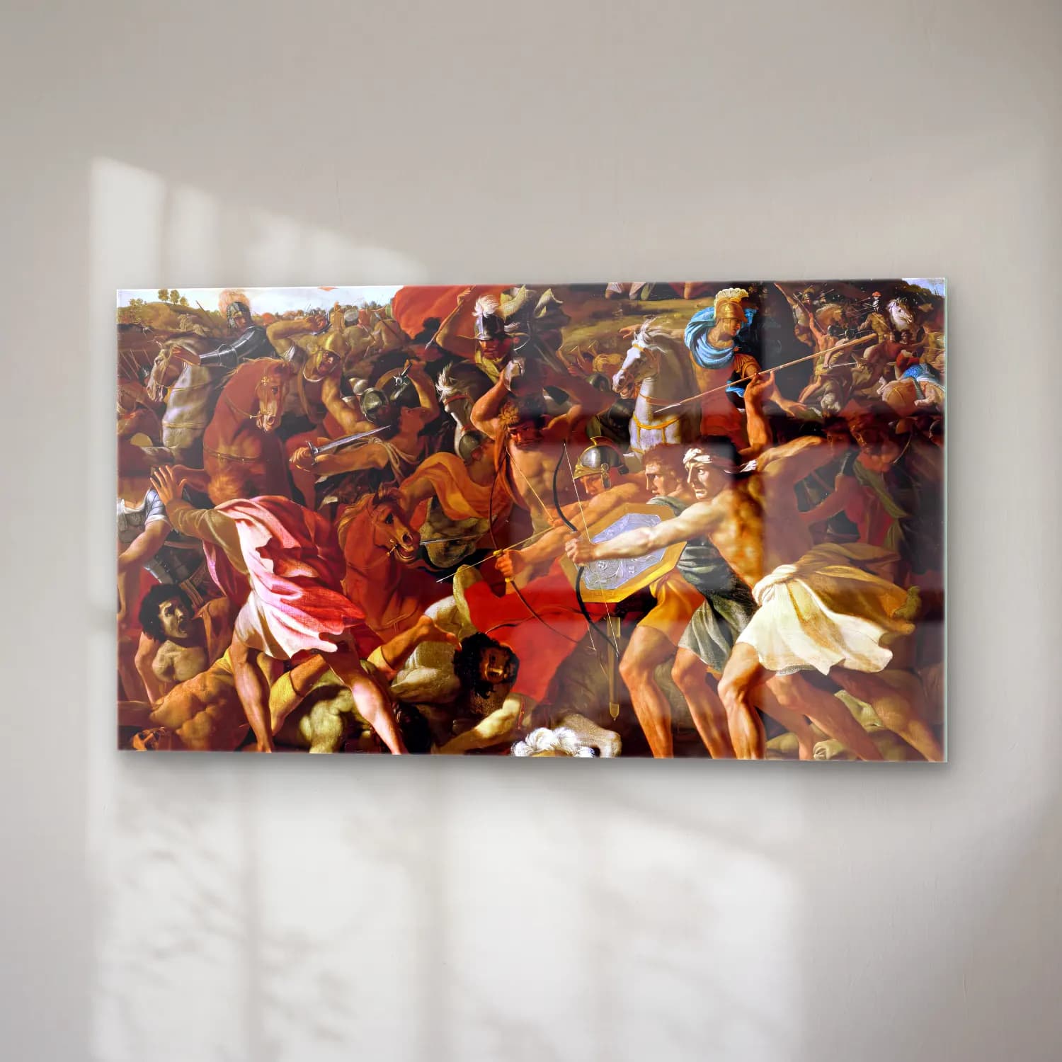 Nicolas Poussin – The Battle of the Israelites and Amelekites cam tablo — sağ açıdan görünüm