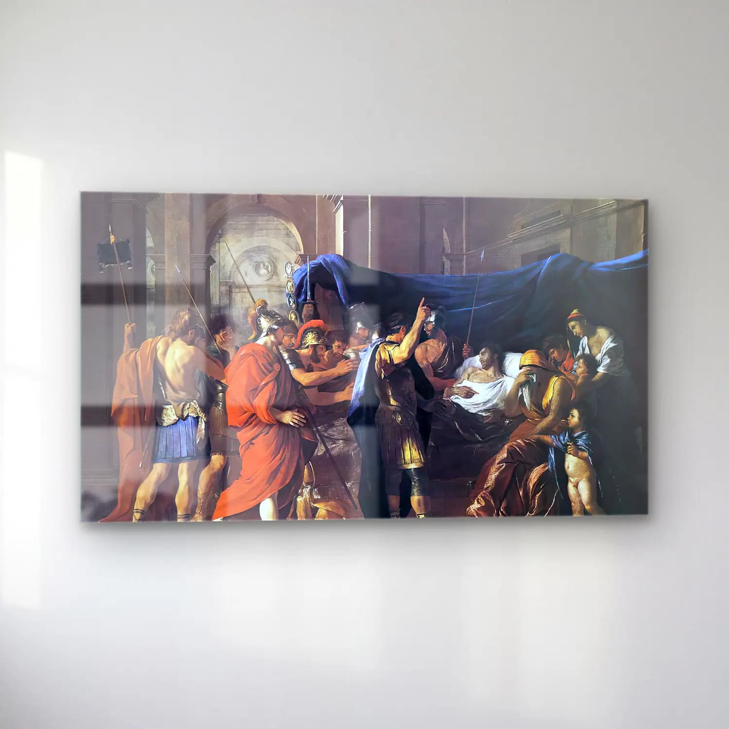 Nicolas Poussin – The Death of Germanicus cam tablo — sol açıdan görünüm