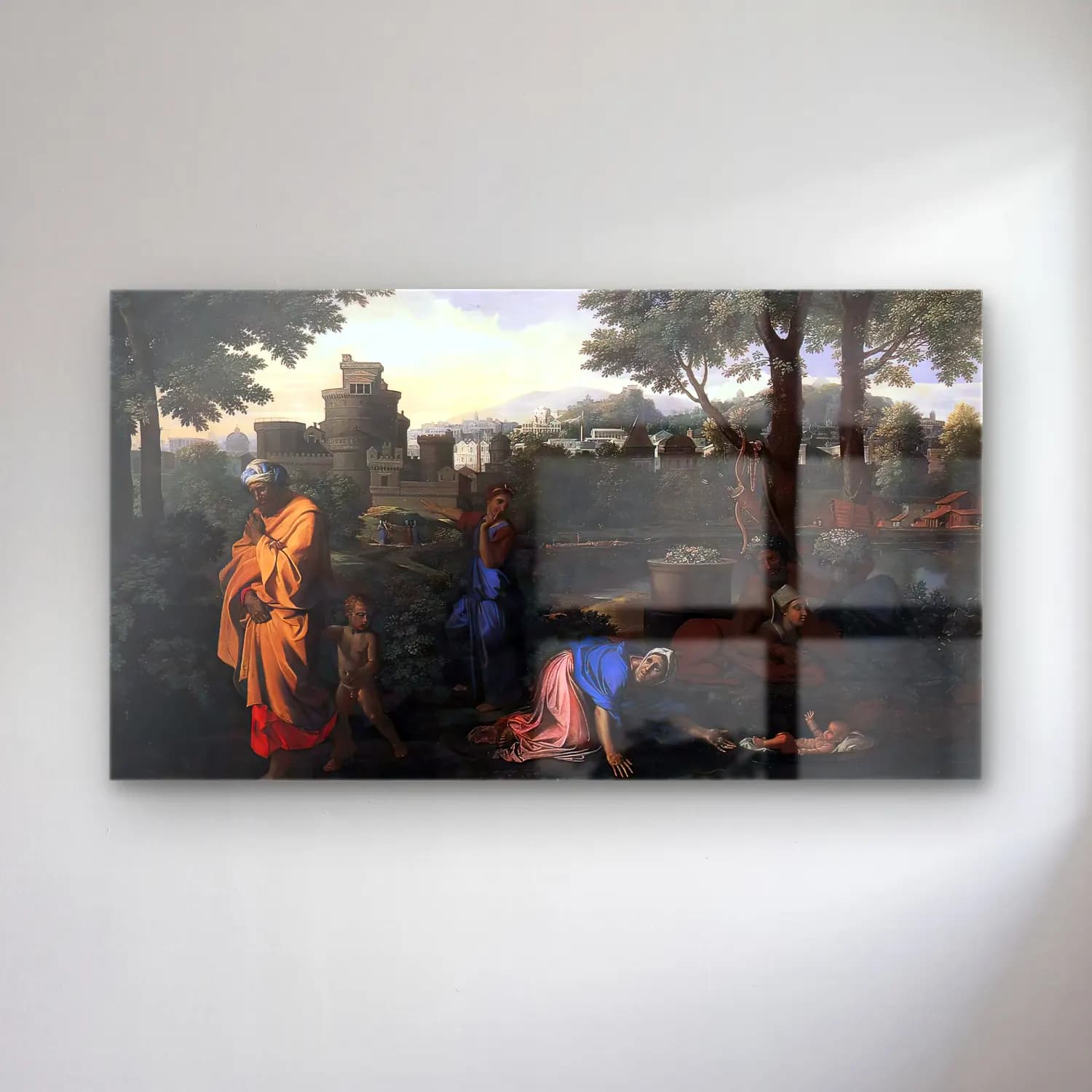Nicolas Poussin – The Exposition of Moses cam tablo — Nicolas Poussin – The Exposition of Moses — yağlı boya dini sahne
