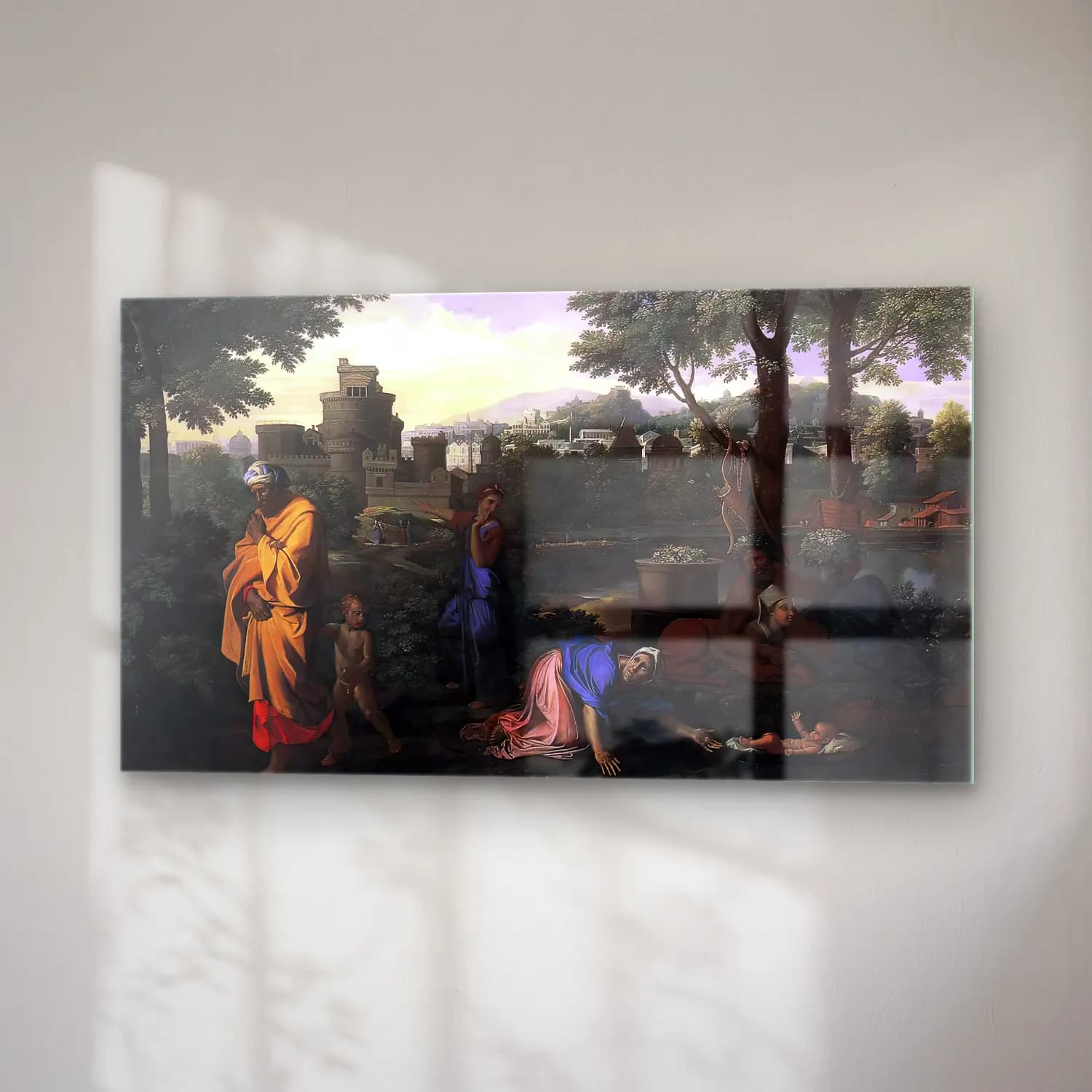 Nicolas Poussin – The Exposition of Moses cam tablo — sağ açıdan görünüm