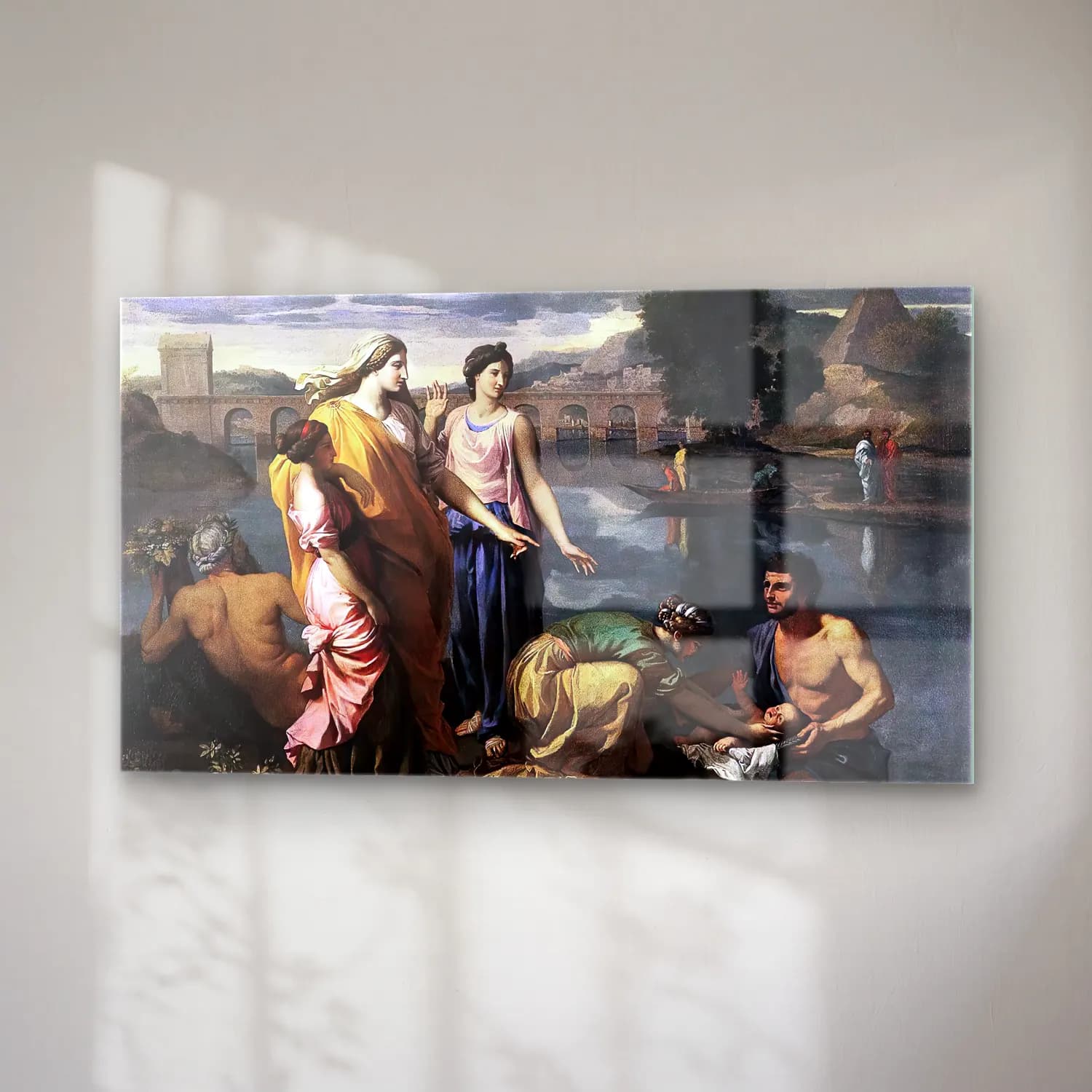 Nicolas Poussin – The Finding of Moses I cam tablo — sağ açıdan görünüm