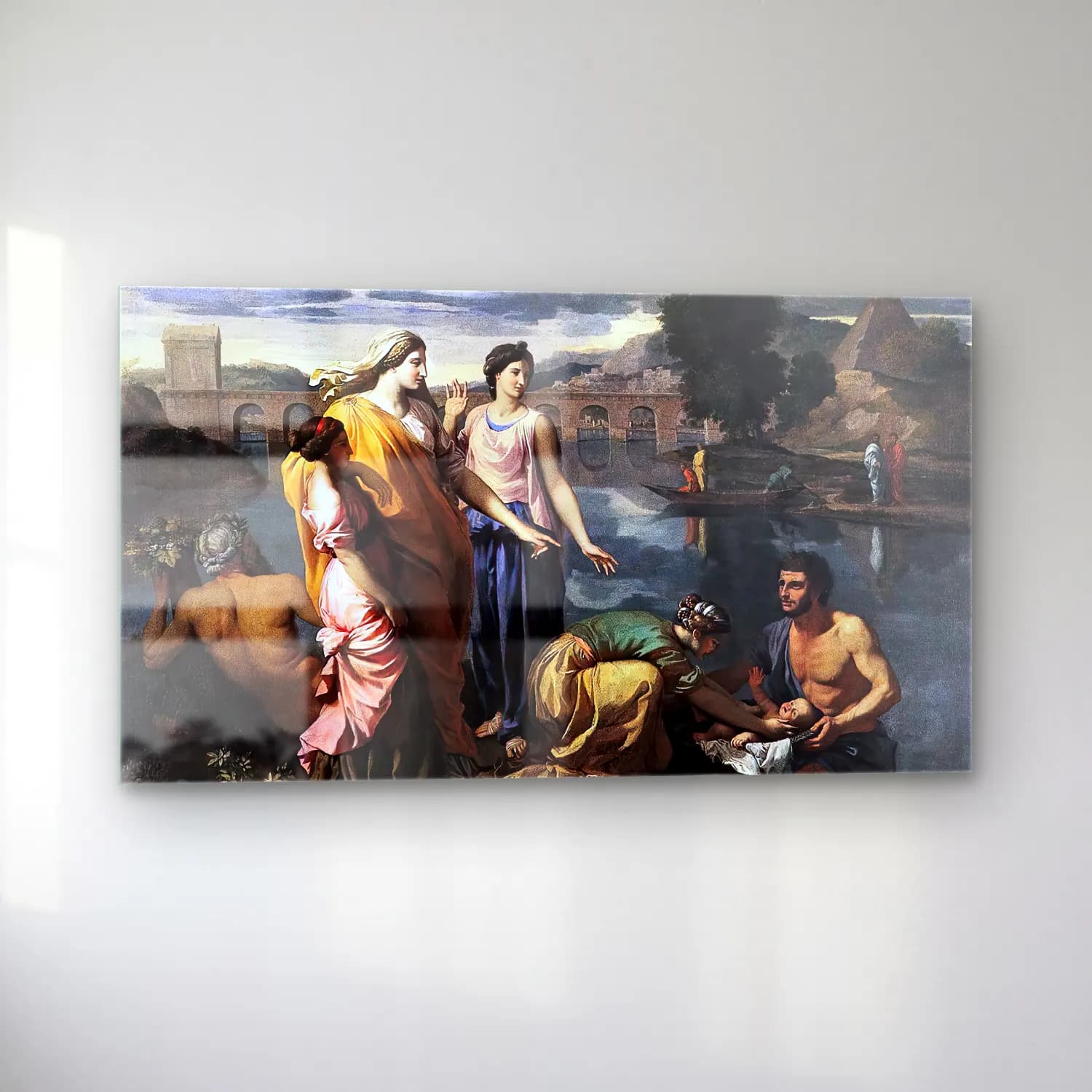 Nicolas Poussin – The Finding of Moses I cam tablo — sol açıdan görünüm