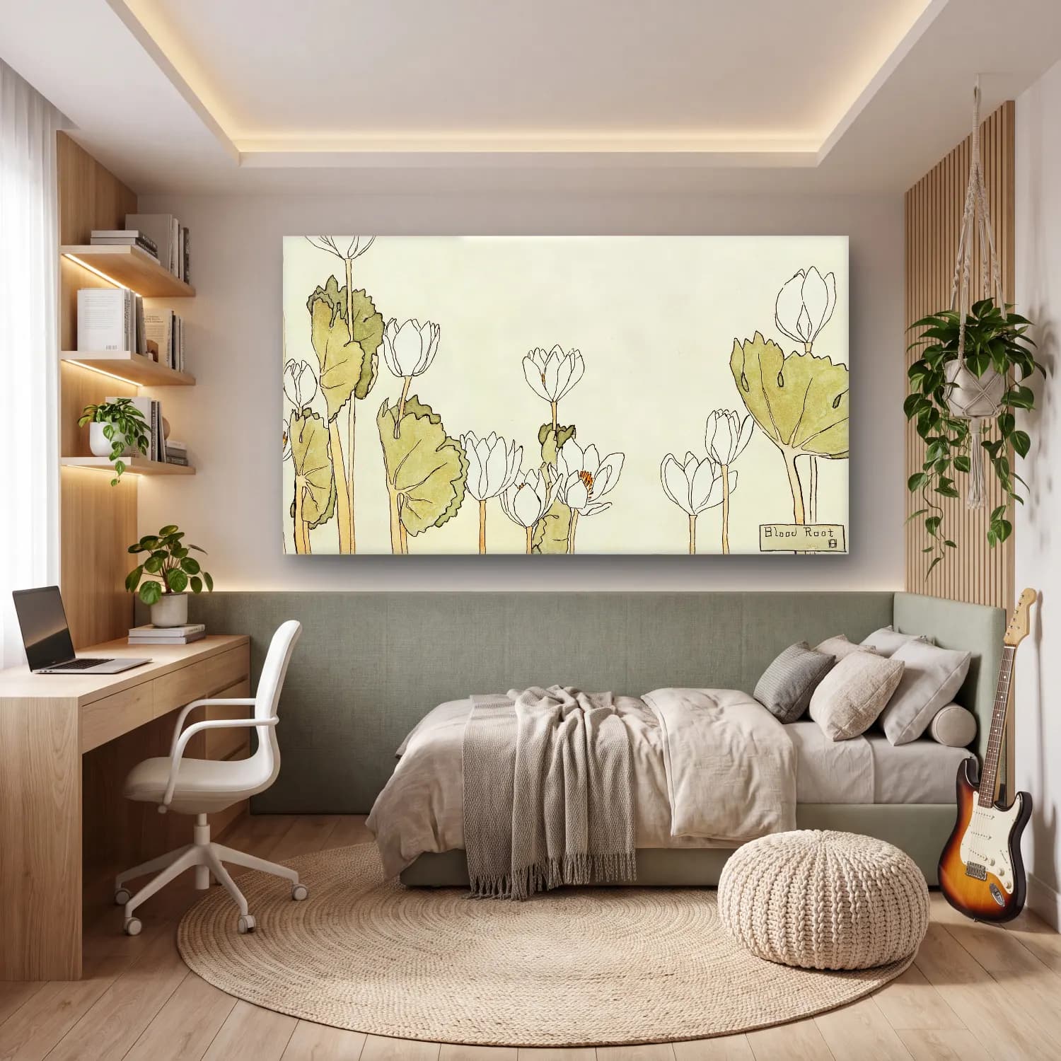 Hannah Borger Overbeck – Blood Root cam tablo — genç odasında