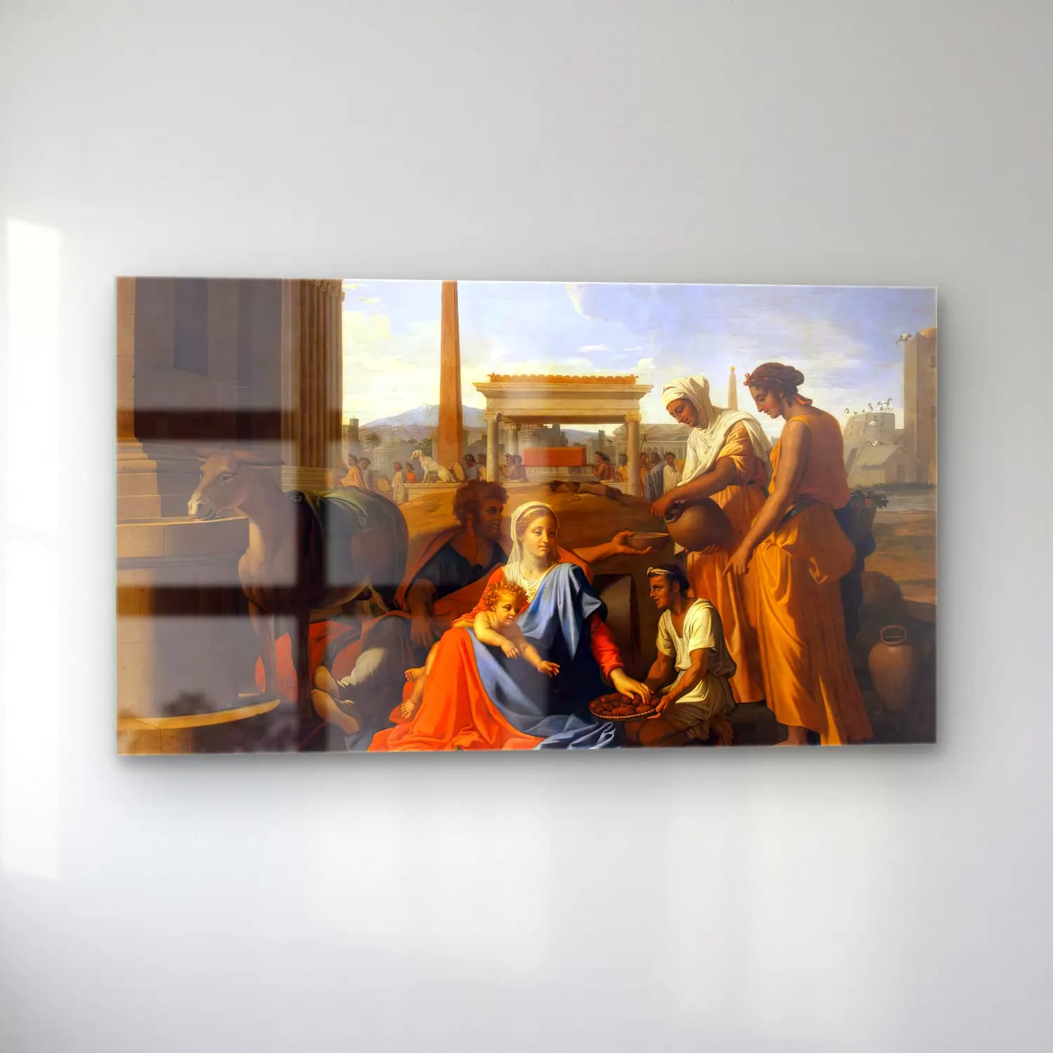 Nicolas Poussin – The Holy Family in Egypt cam tablo — sol açıdan görünüm