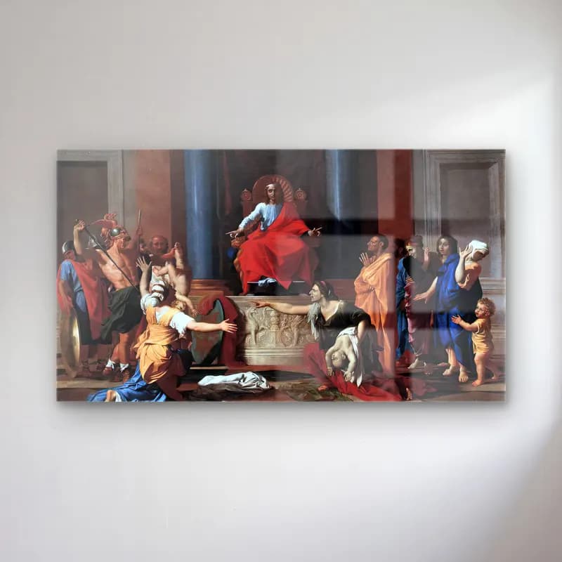 Nicolas Poussin – The Judgment of Solomon cam tablo — Nicolas Poussin – The Judgment of Solomon — yağlı boya dini sahne