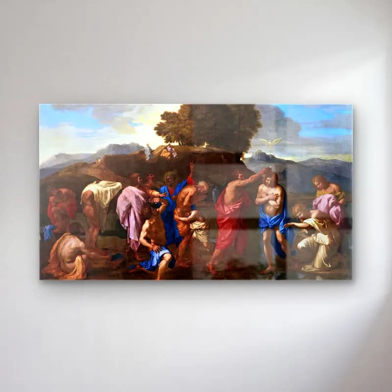 Nicolas Poussin – The Seven Sacraments I Baptism cam tablo — Nicolas Poussin – The Seven Sacraments I Baptism — yağlı boya dini sahne