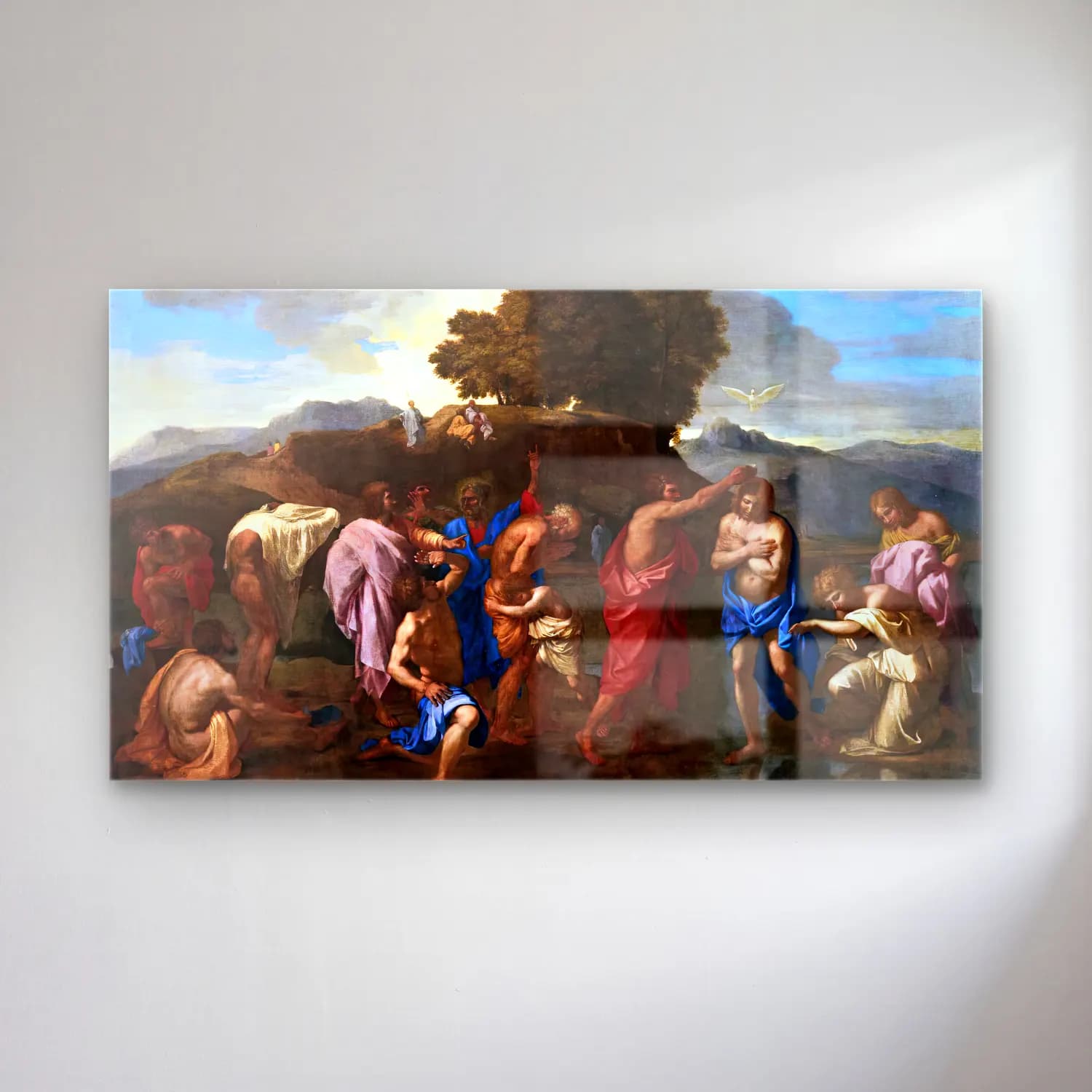 Nicolas Poussin – The Seven Sacraments I Baptism cam tablo — Nicolas Poussin – The Seven Sacraments I Baptism — yağlı boya dini sahne