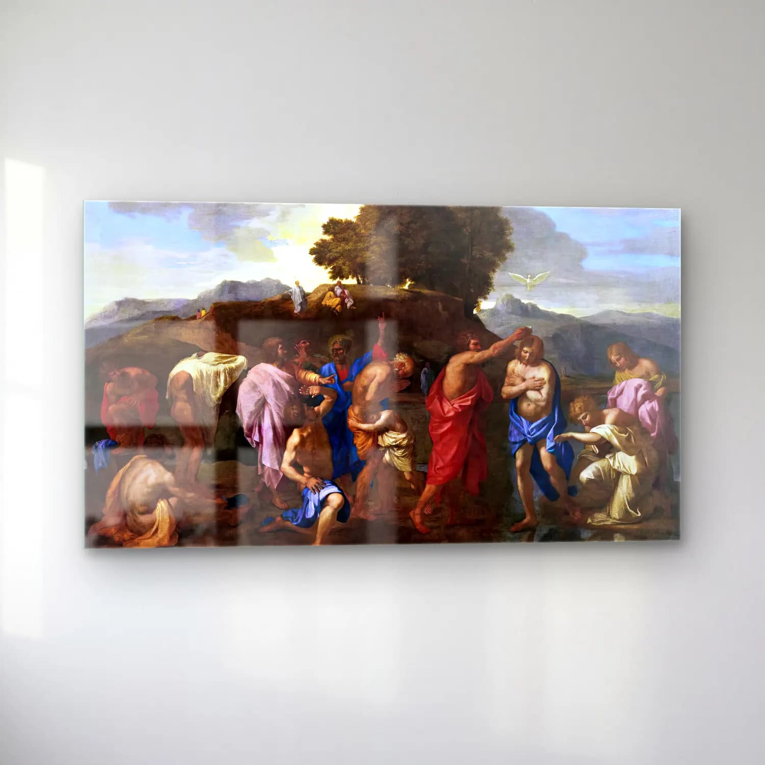 Nicolas Poussin – The Seven Sacraments I Baptism cam tablo — sol açıdan görünüm