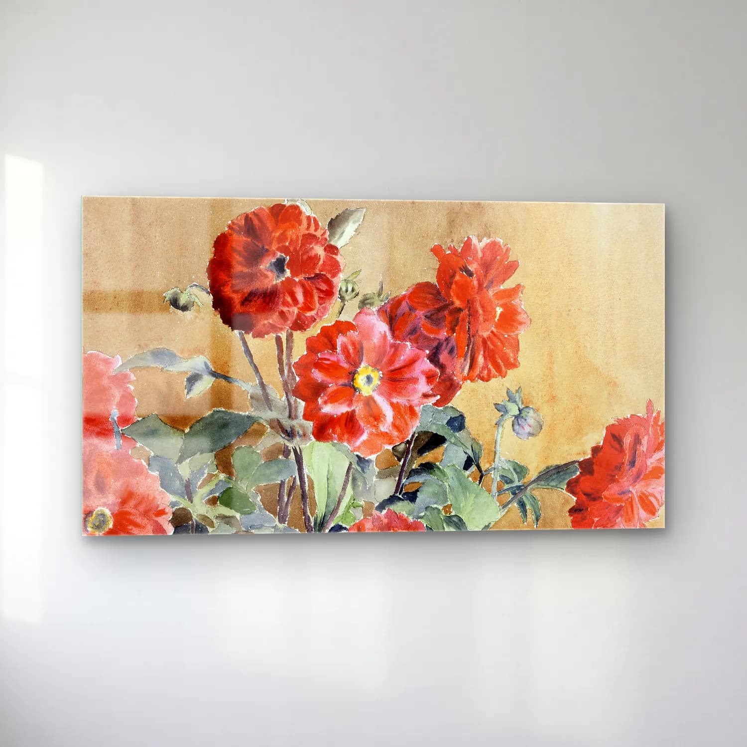 Hannah Borger Overbeck – Dahlias cam tablo — sol açıdan görünüm