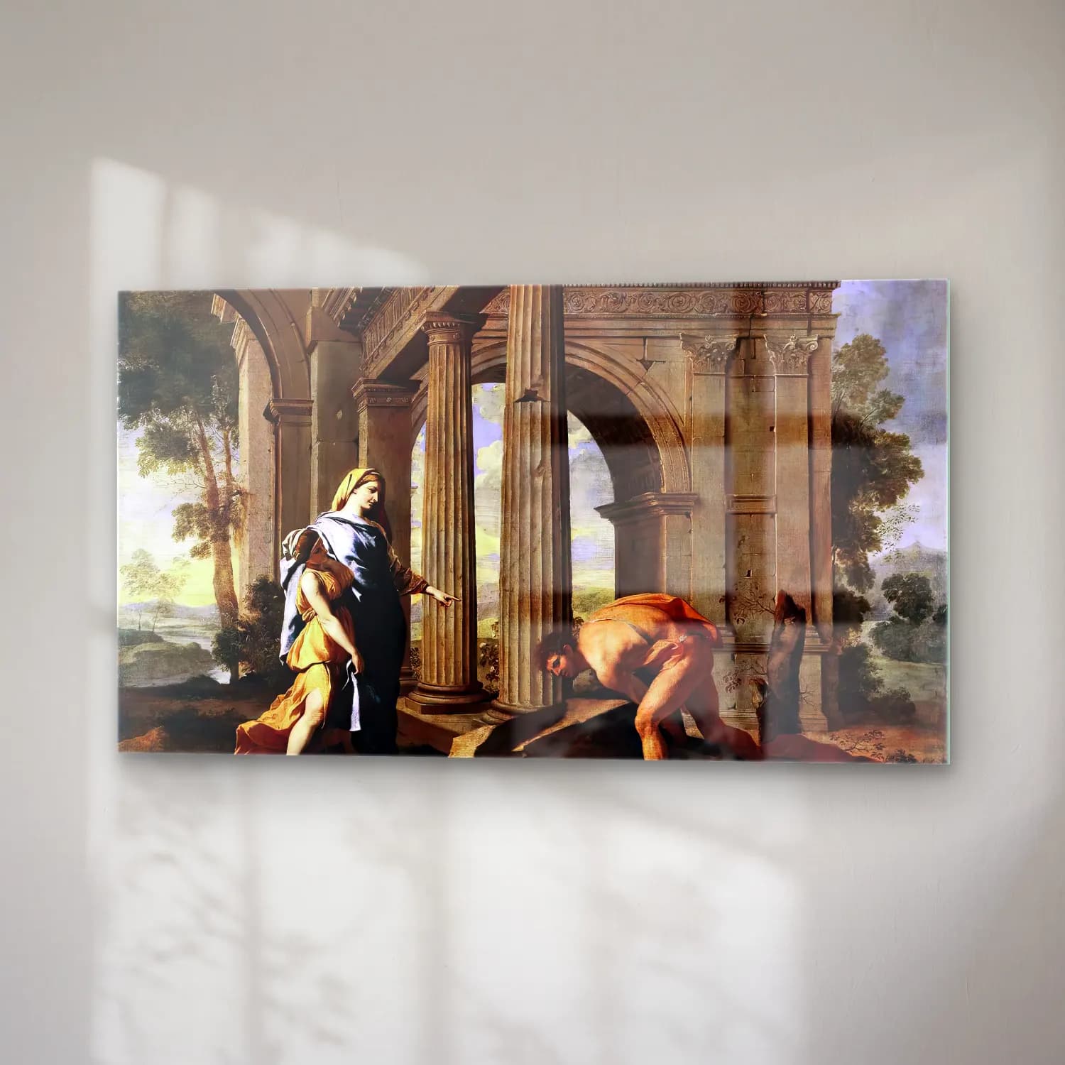 Nicolas Poussin – Theseus Finding His Father s Sword cam tablo — sağ açıdan görünüm