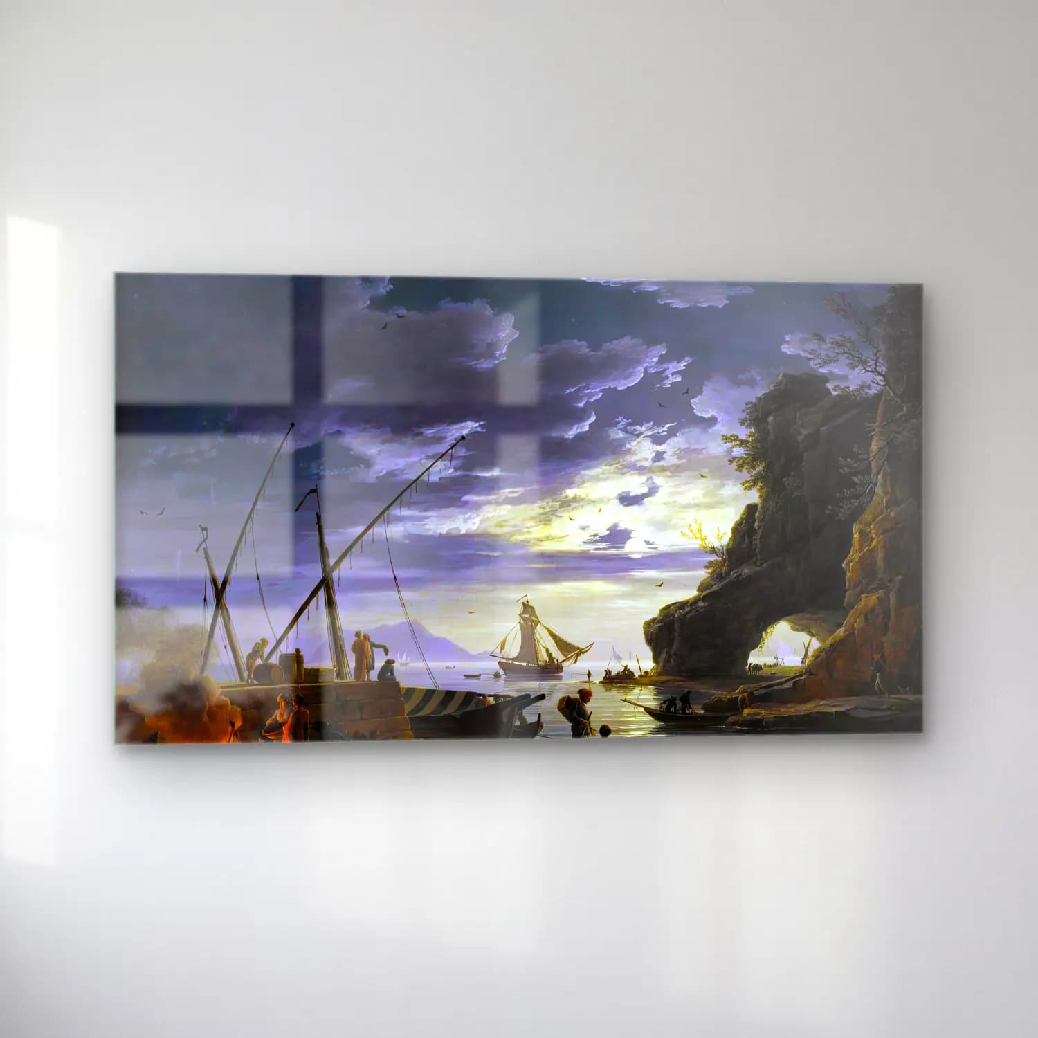 Claude-Joseph Vernet – Clair de Lune cam tablo — sol açıdan görünüm