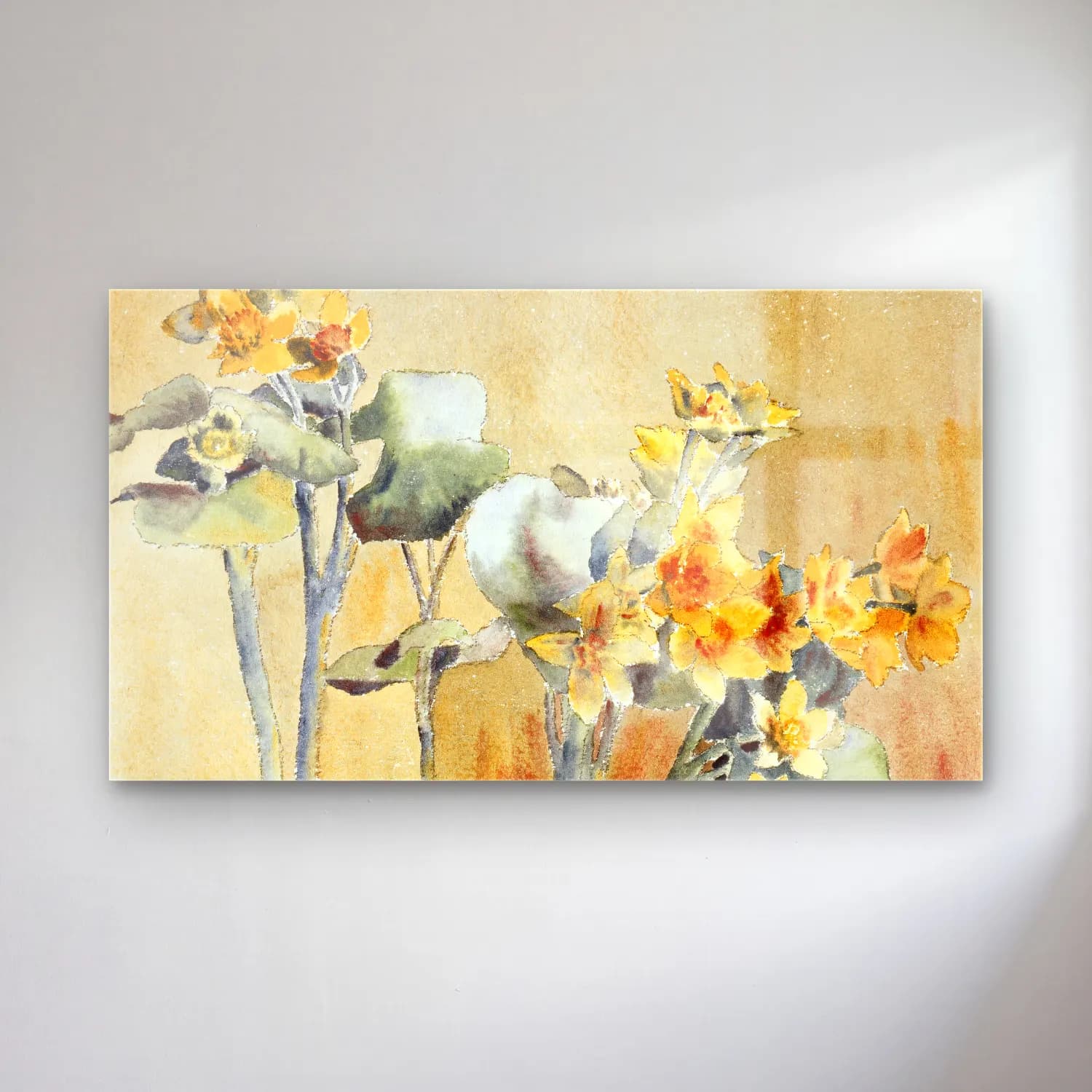 Hannah Borger Overbeck – Orange Flower without Margin cam tablo — Hannah Borger Overbeck – Orange Flower without Margin — suluboya zambaklar