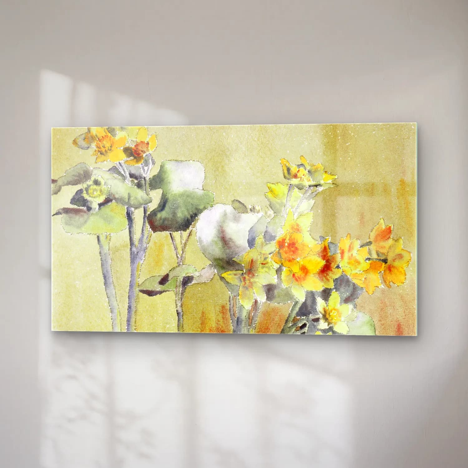 Hannah Borger Overbeck – Orange Flower without Margin cam tablo — sağ açıdan görünüm