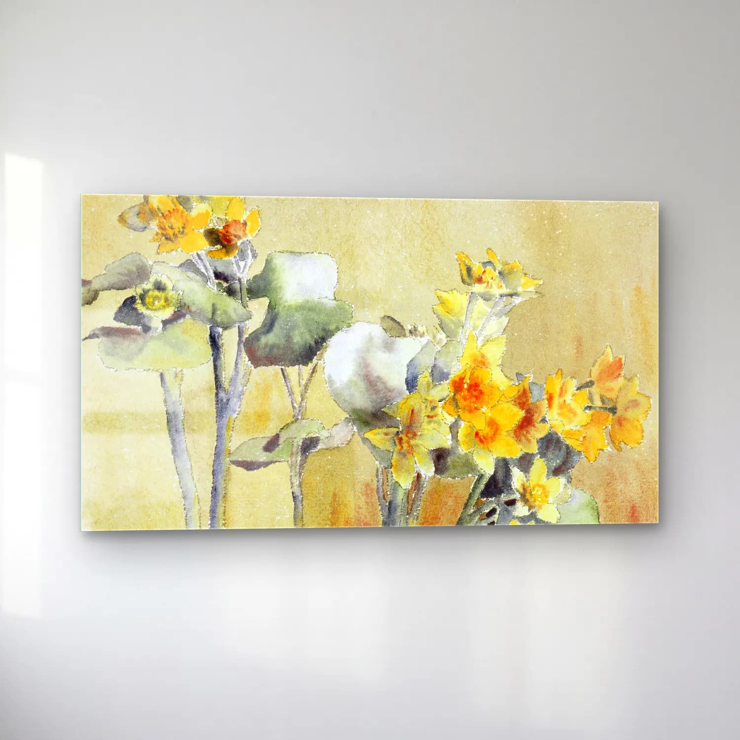 Hannah Borger Overbeck – Orange Flower without Margin cam tablo — sol açıdan görünüm